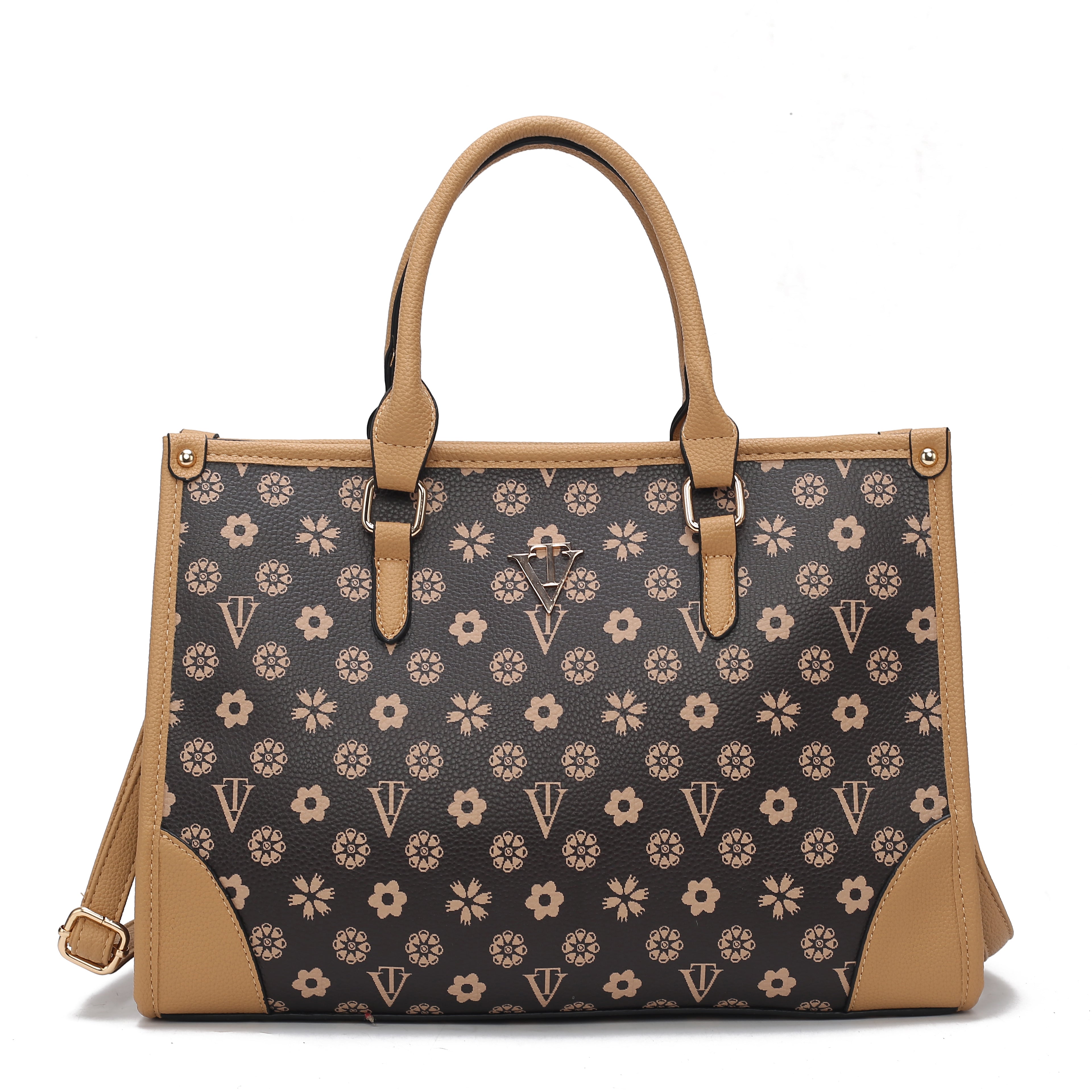 Premium Monogram Checker Rectiful Tote Bag