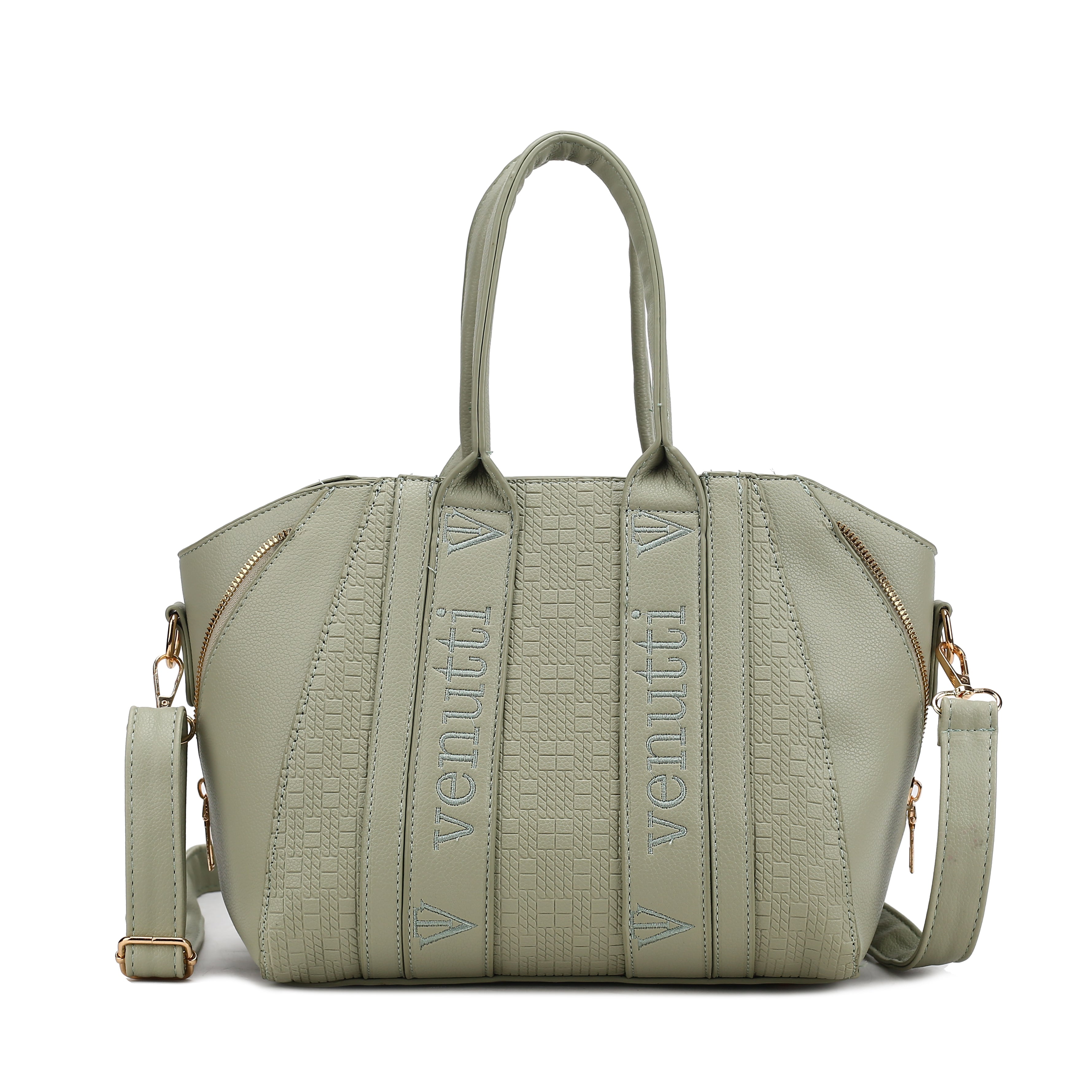 Crescent Geo embossed handbag