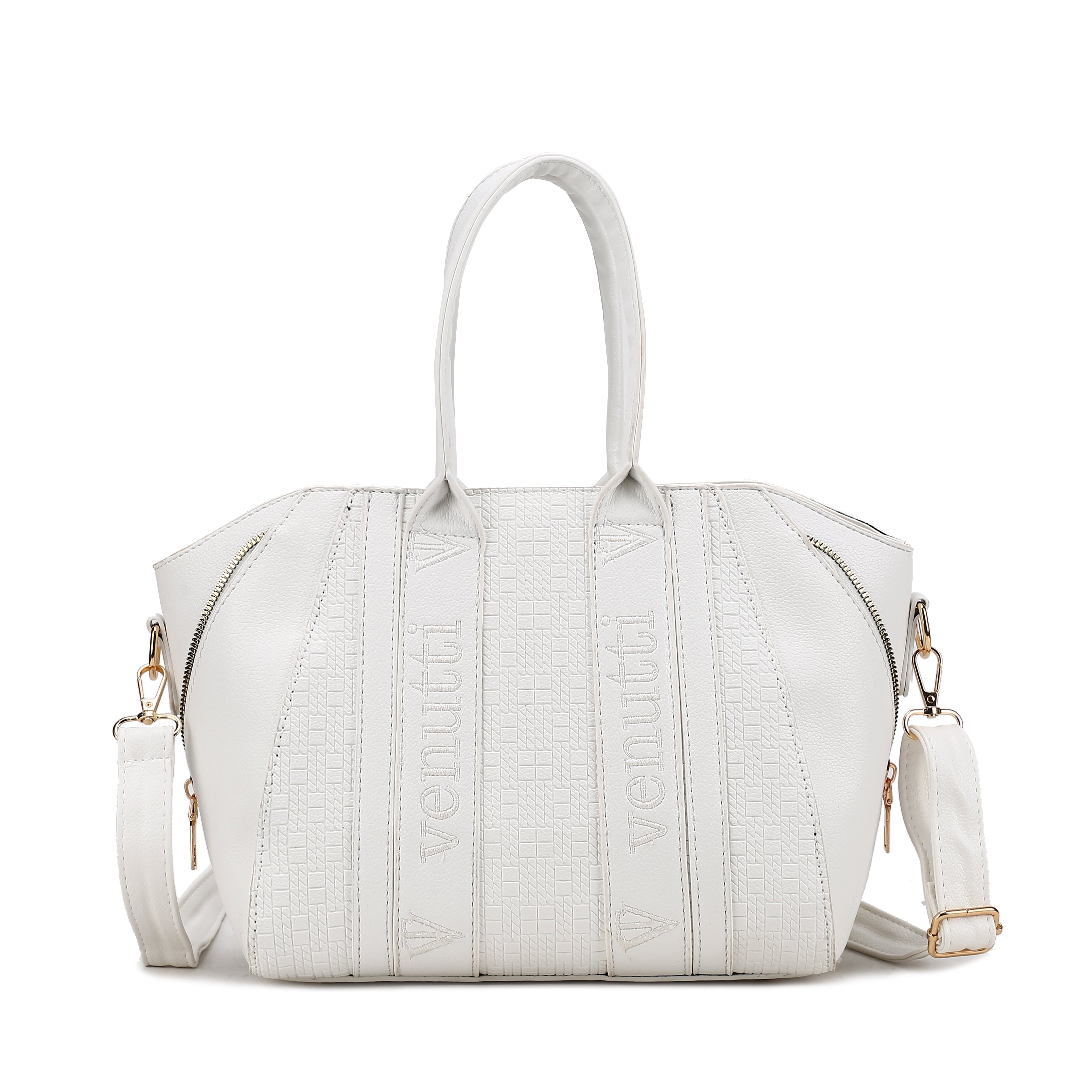 Crescent Geo embossed handbag