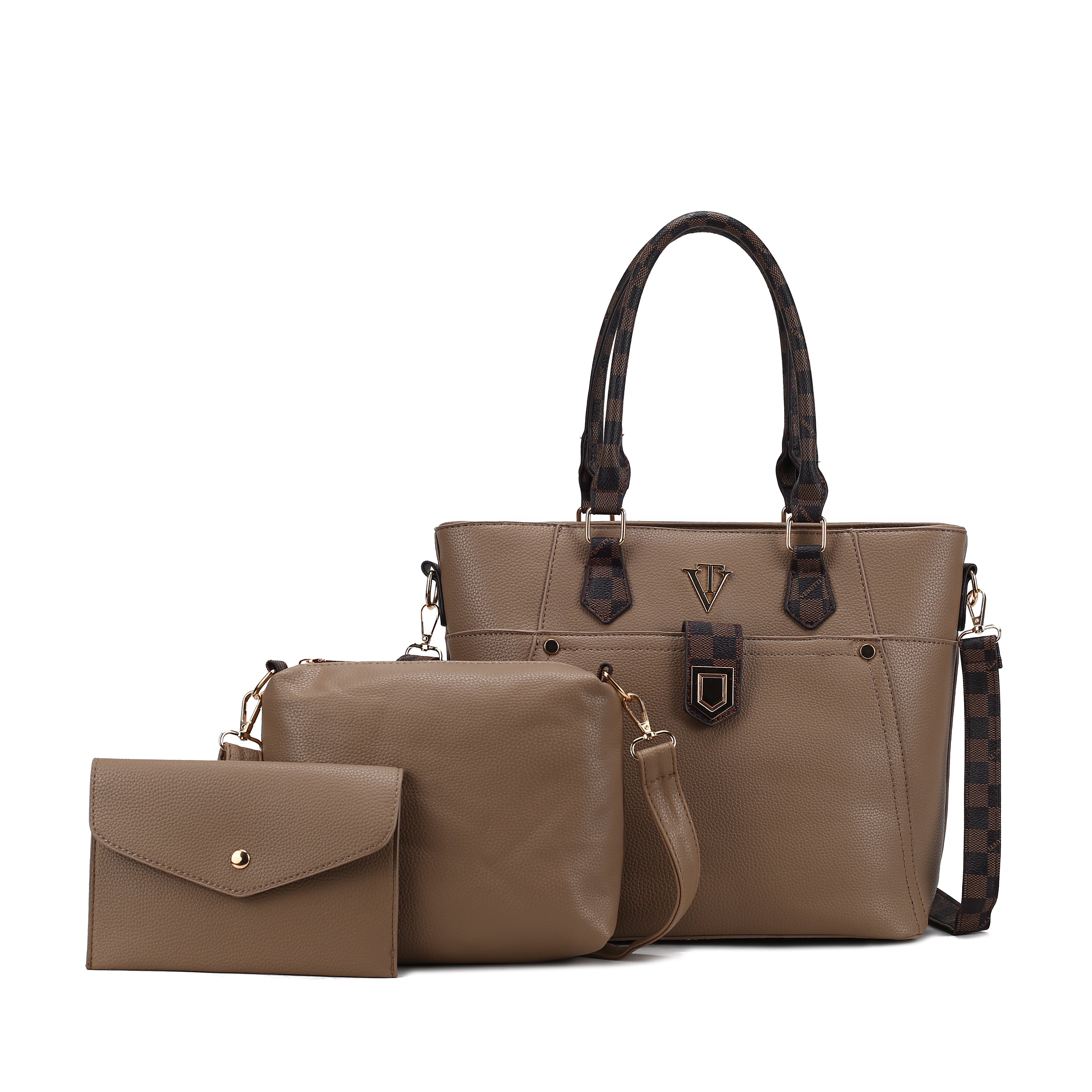 Lavish Leather 3 pc Handbag