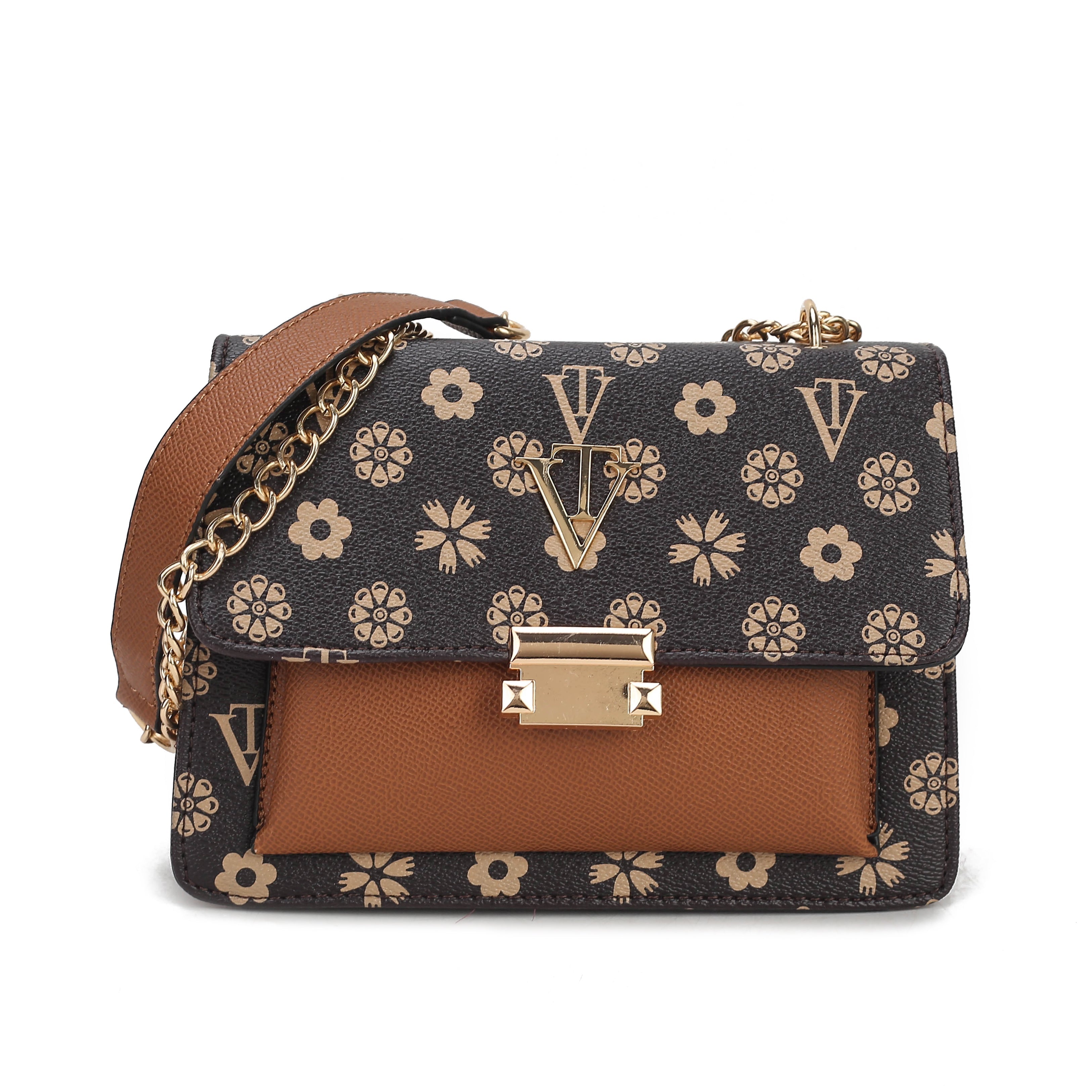 Dual Checkered Cross Bag