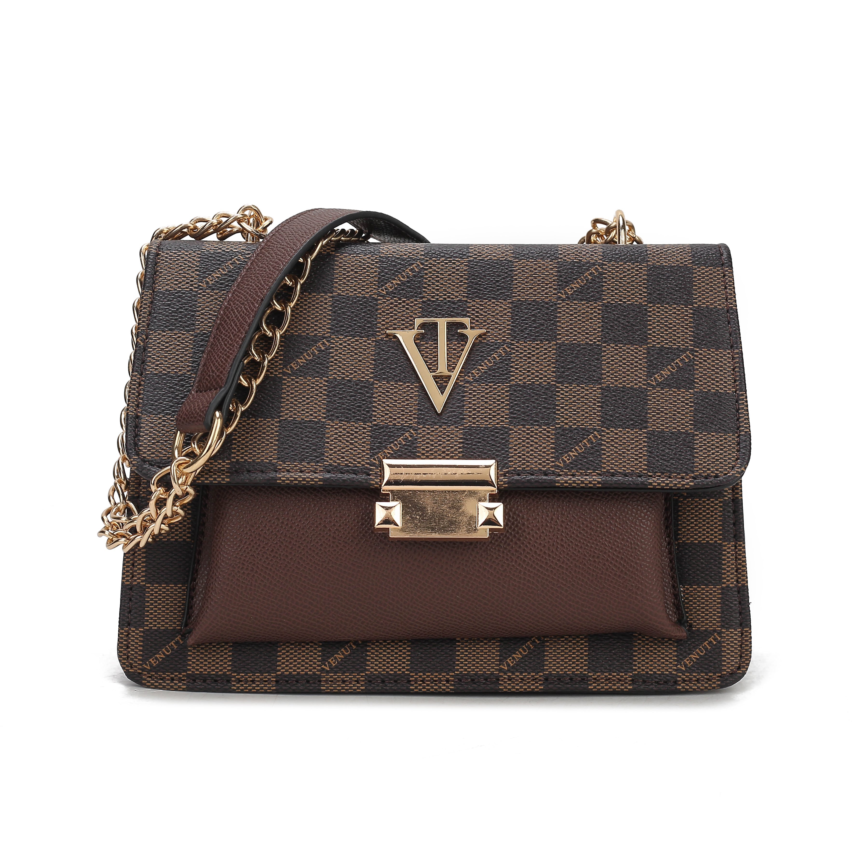 Dual Checkered Cross Bag