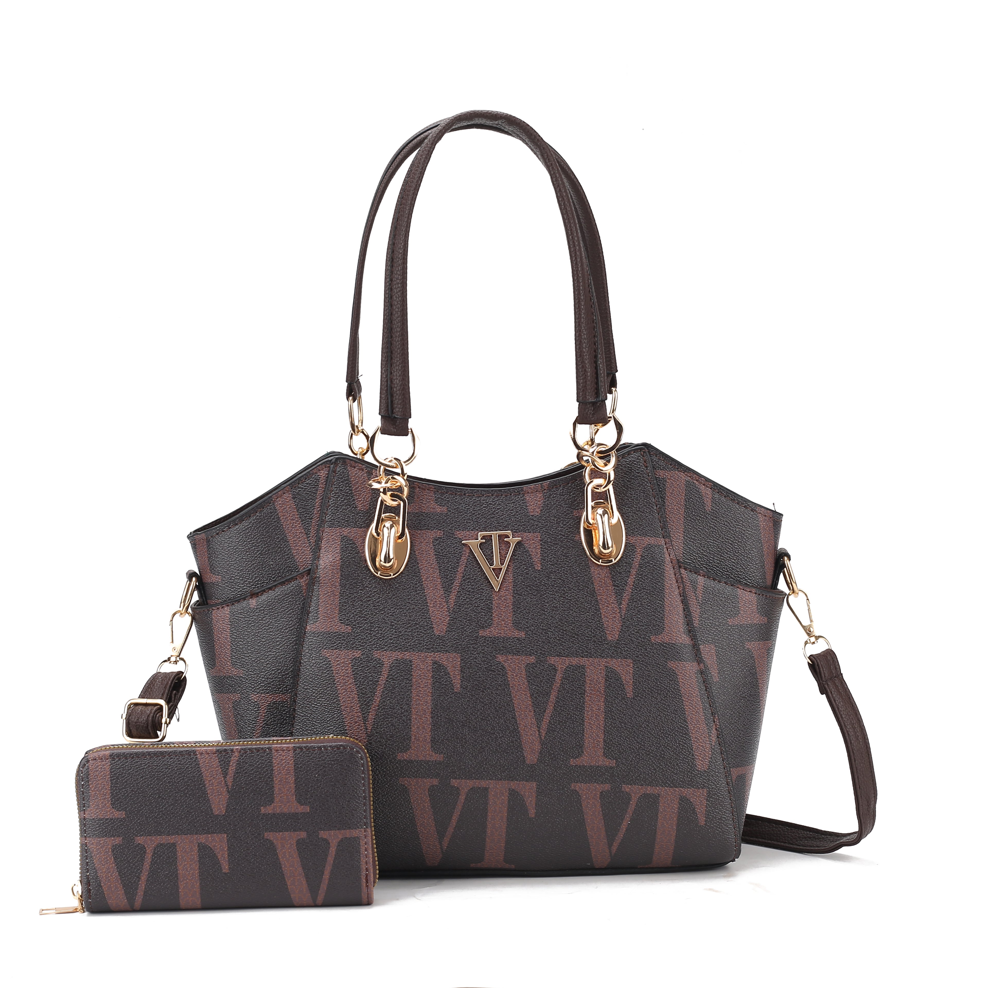 Stylish VT Handbag with Wallet