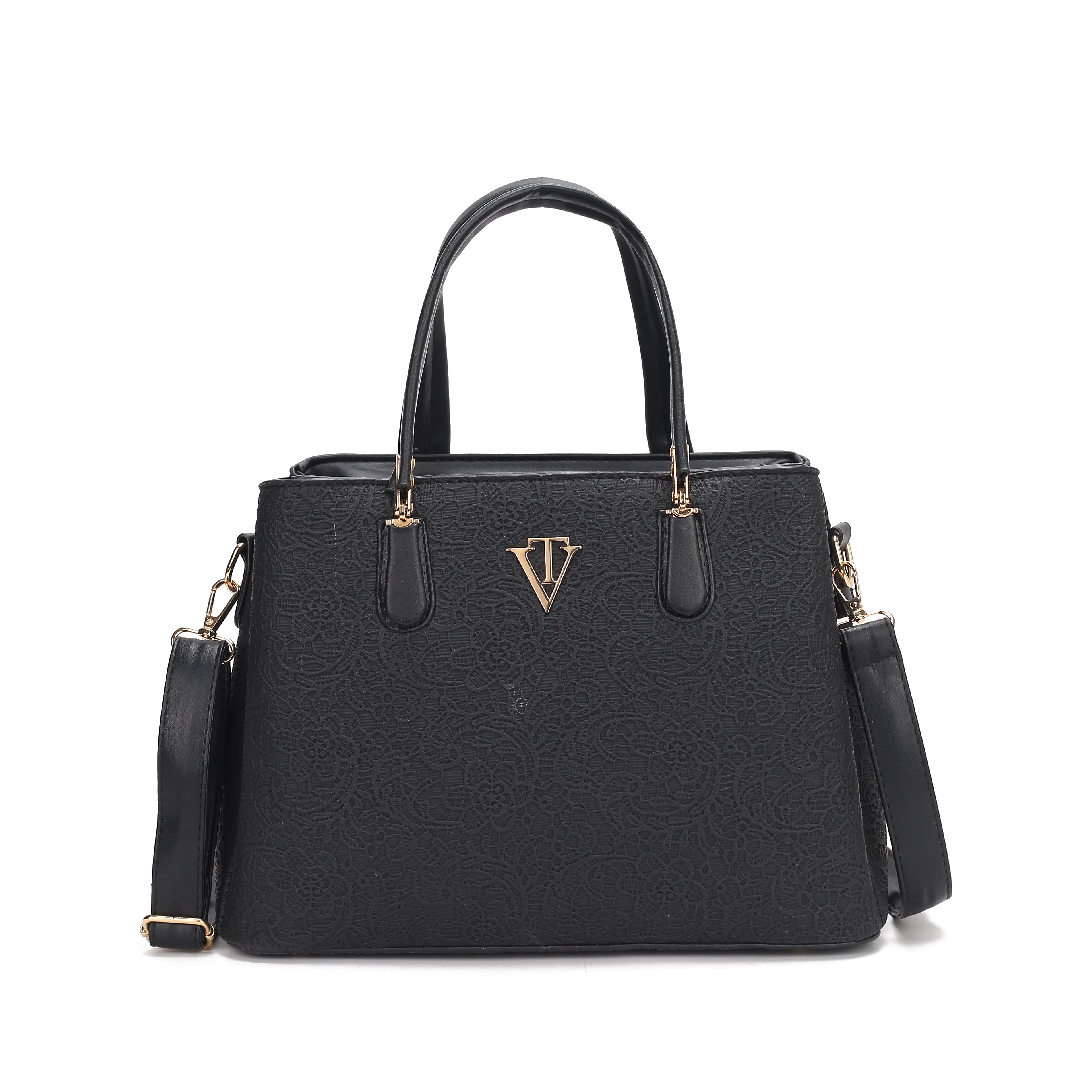 TRI COMPARTMENT PASTEL LACE FLOW HANDBAG