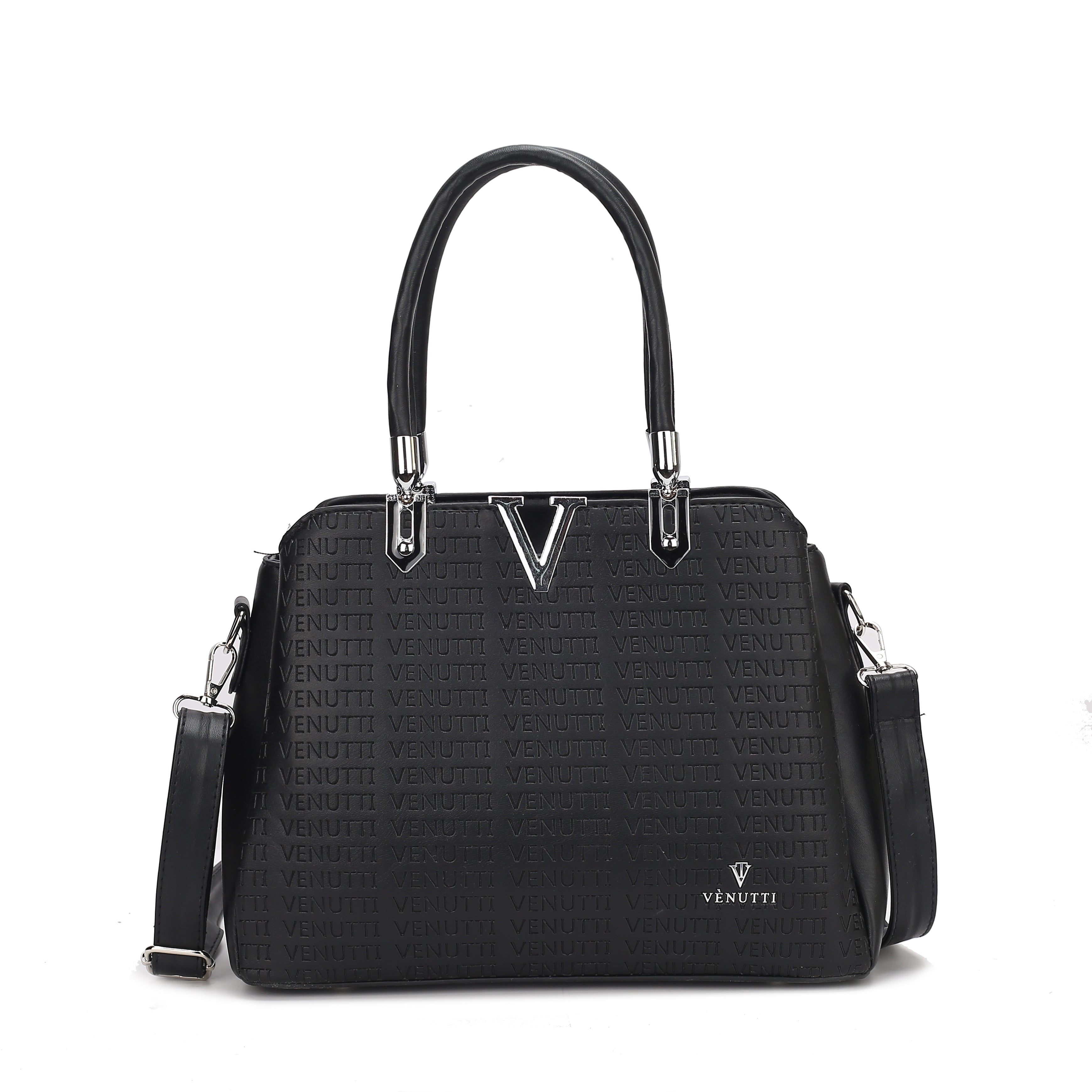 Tri Plain VT embossed Handbag