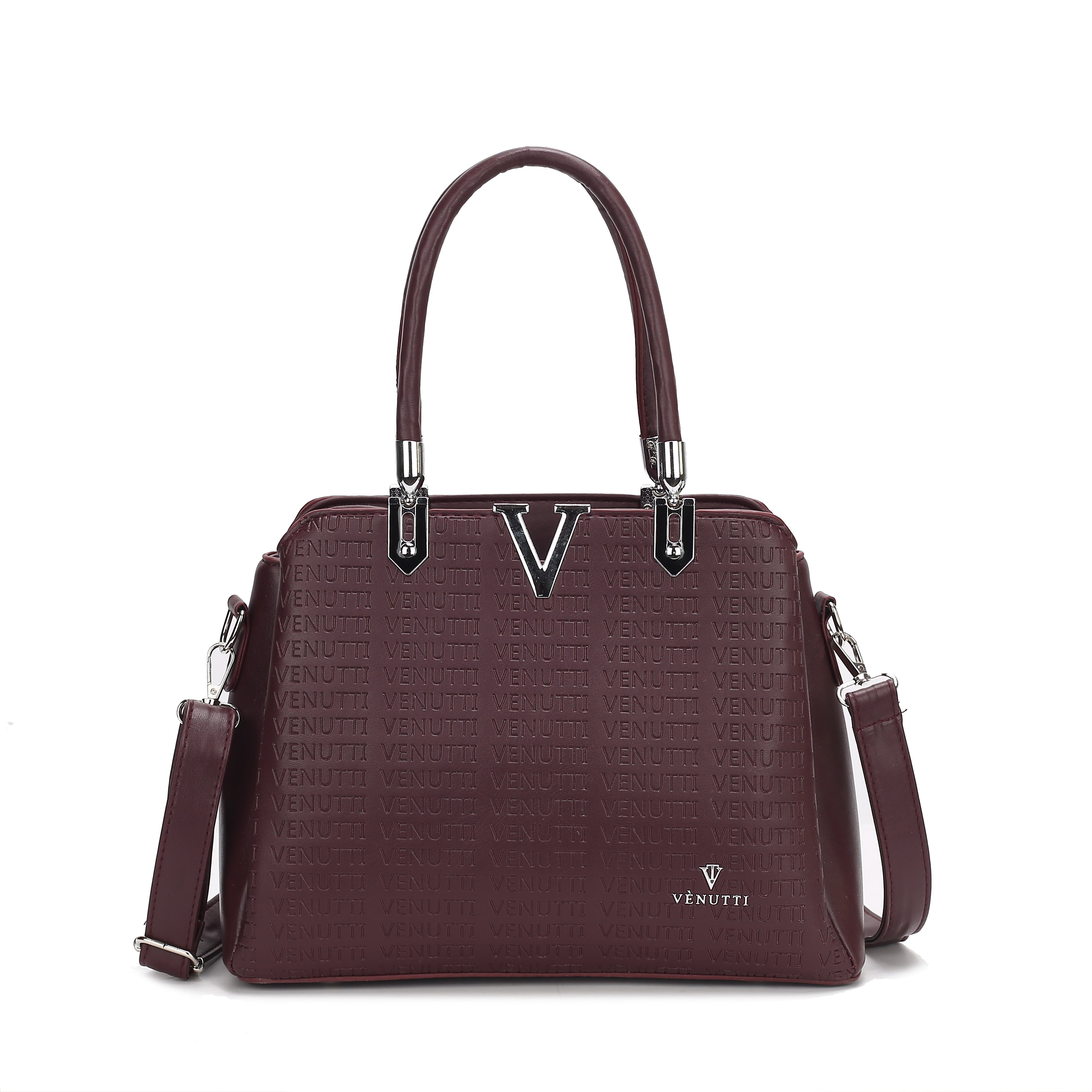 Tri Plain VT embossed Handbag