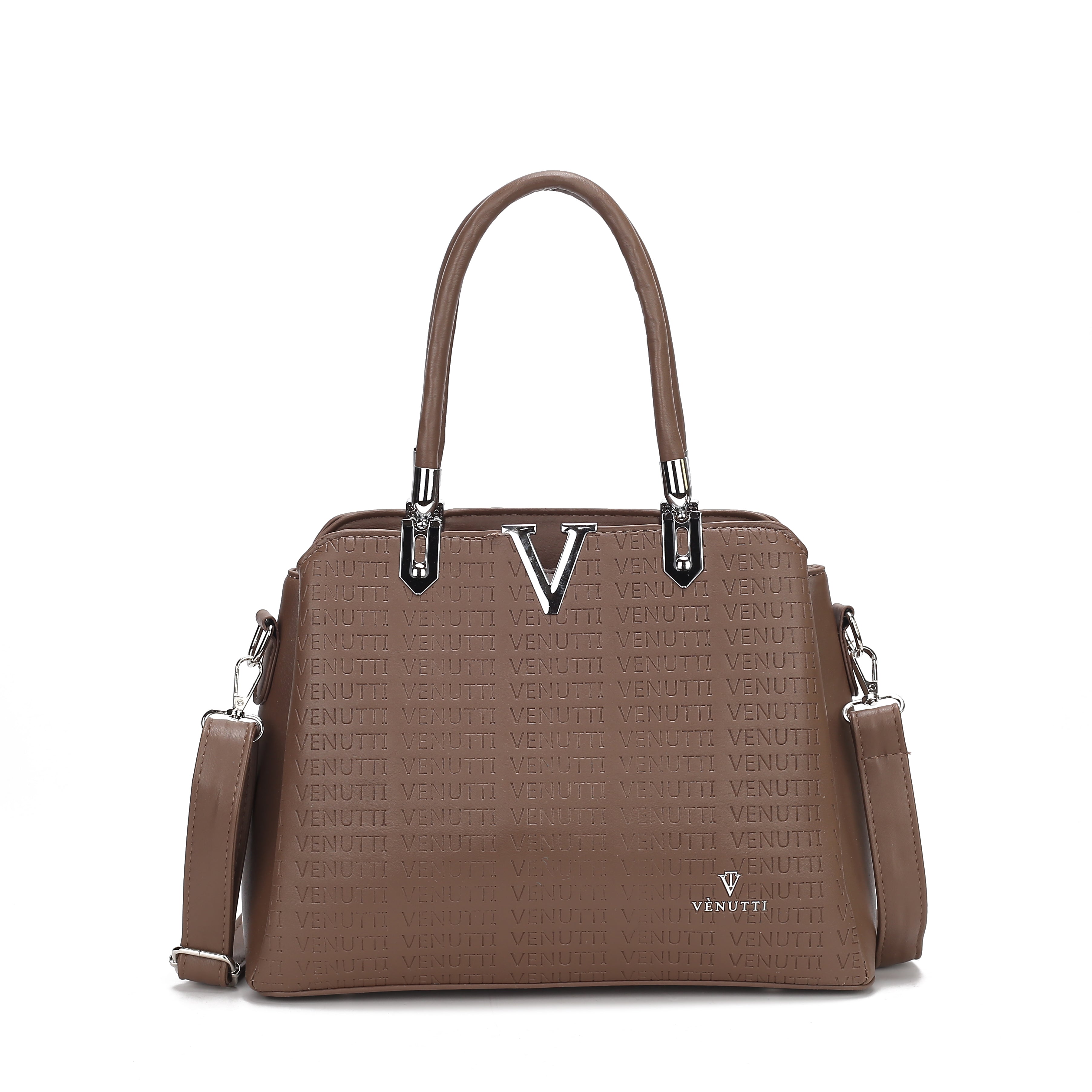 Tri Plain VT embossed Handbag