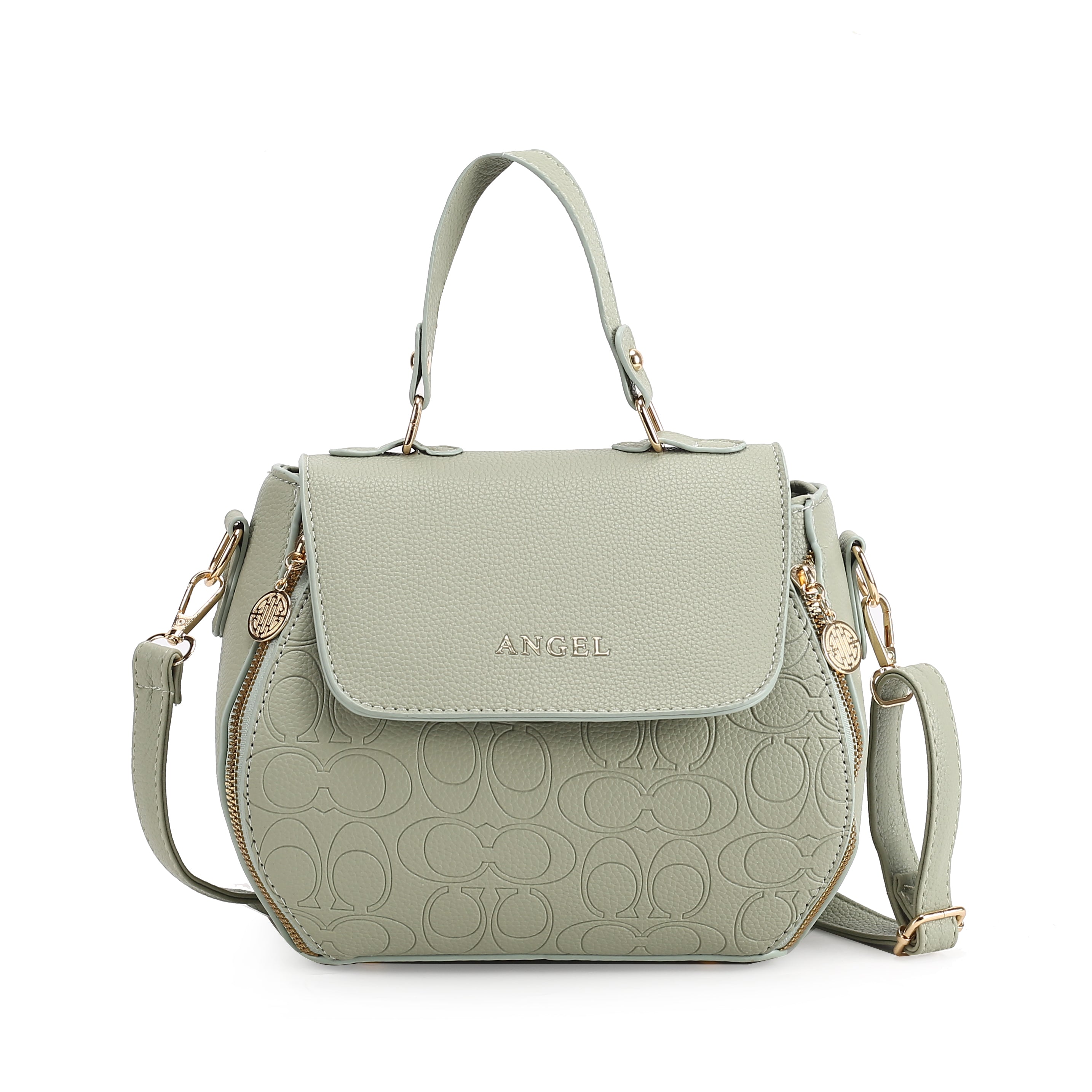 Classic oval Embossed Handbag