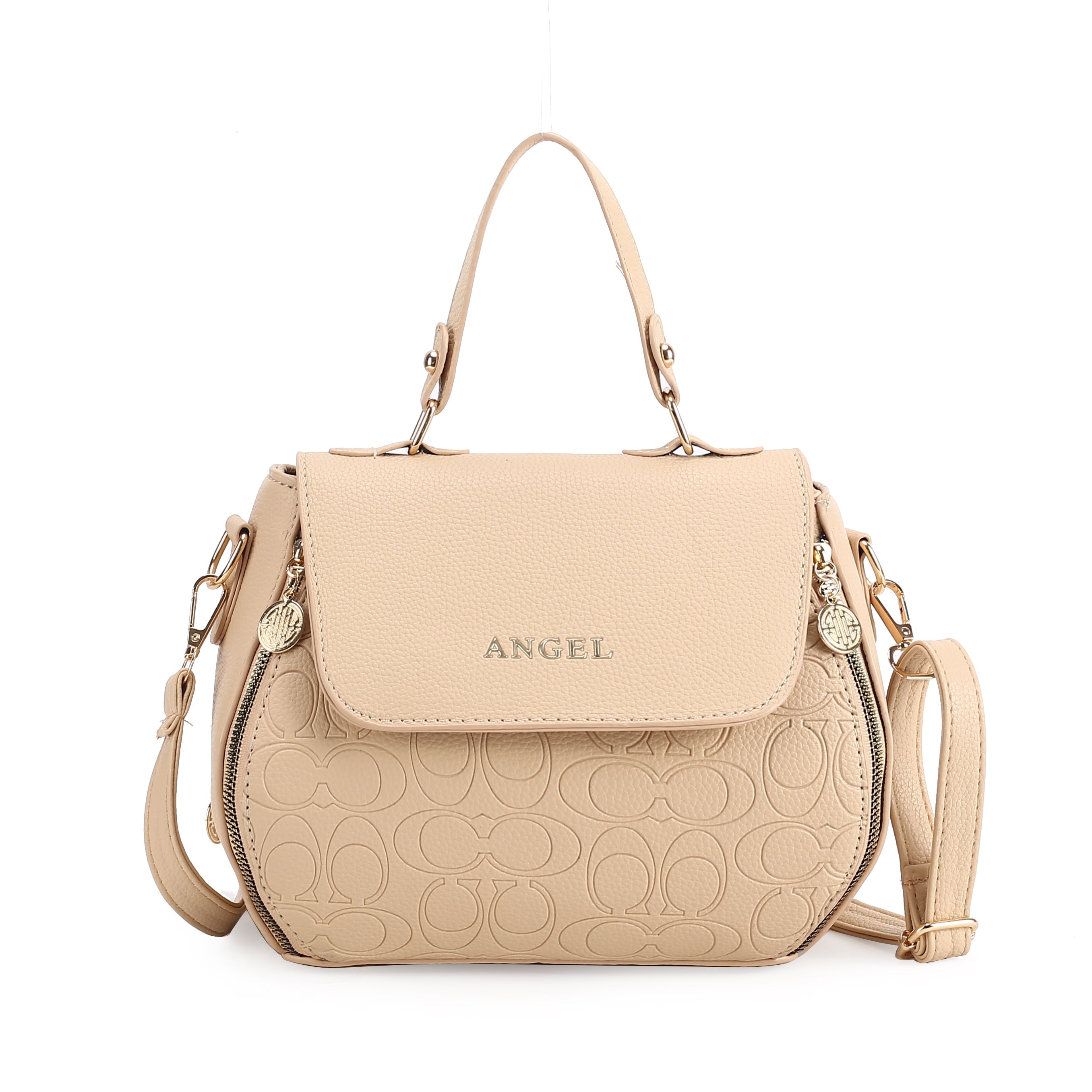 Classic oval Embossed Handbag