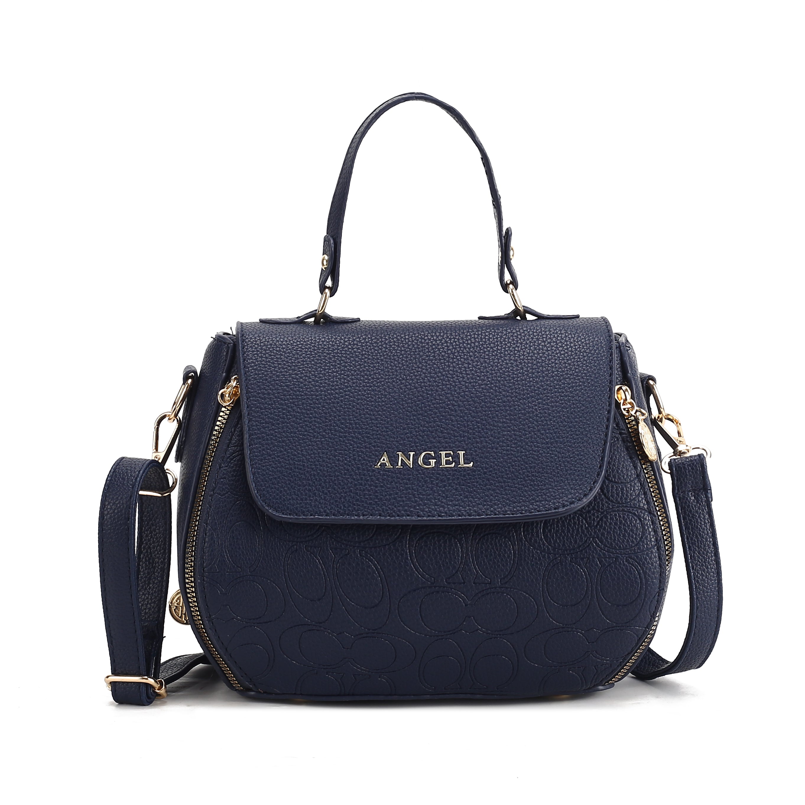 Classic oval Embossed Handbag