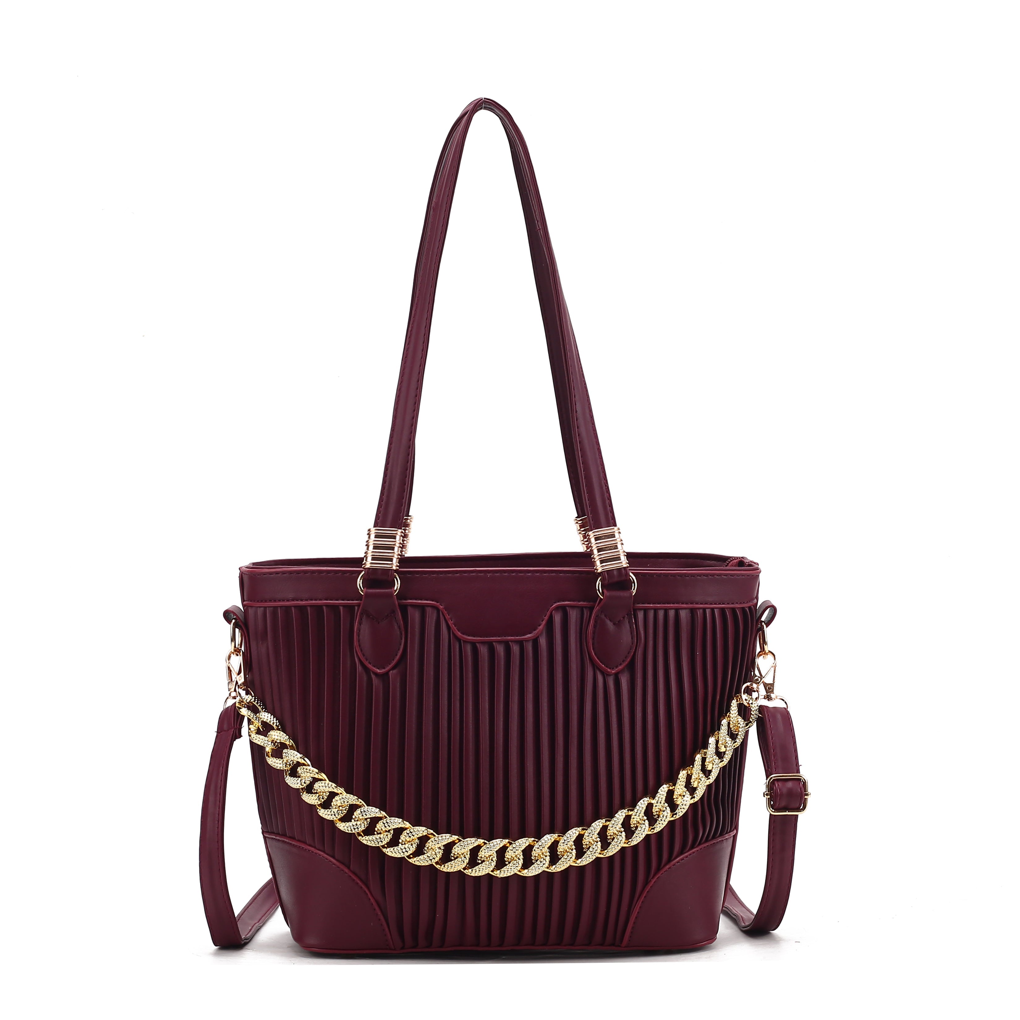Stylish Pleated Tote Bag