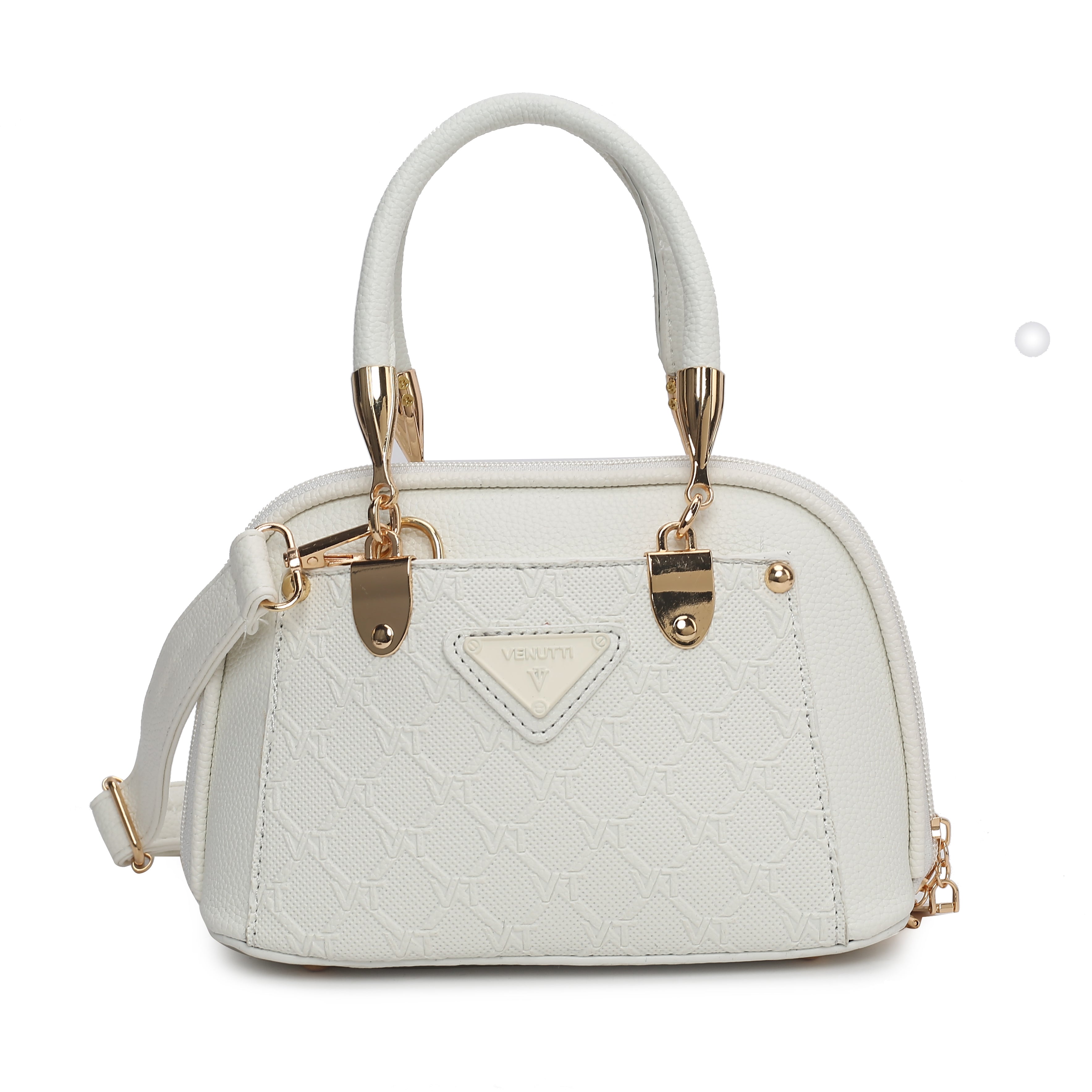 SMALL MOON HEXAGON EMBOSSED BAG