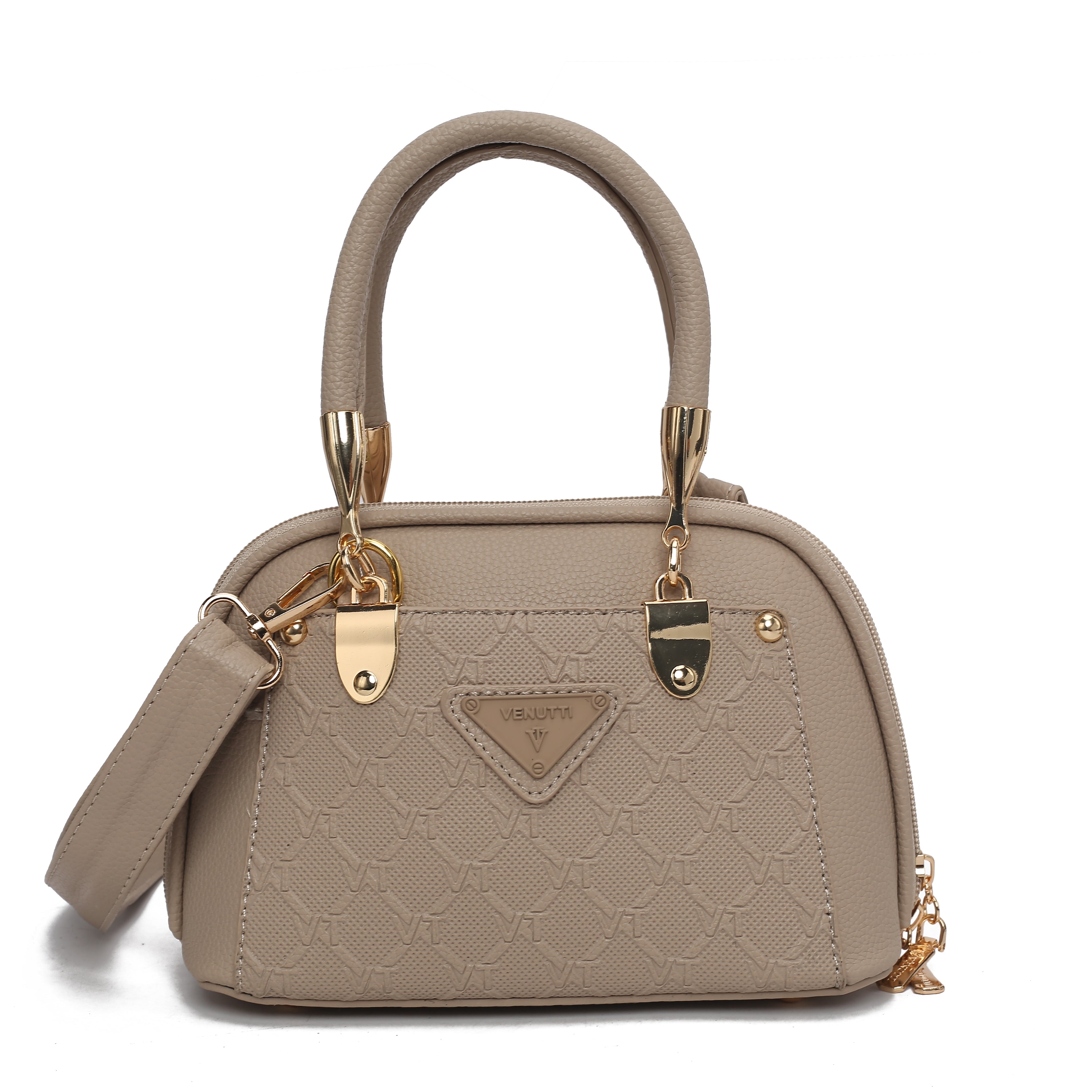 SMALL MOON HEXAGON EMBOSSED BAG