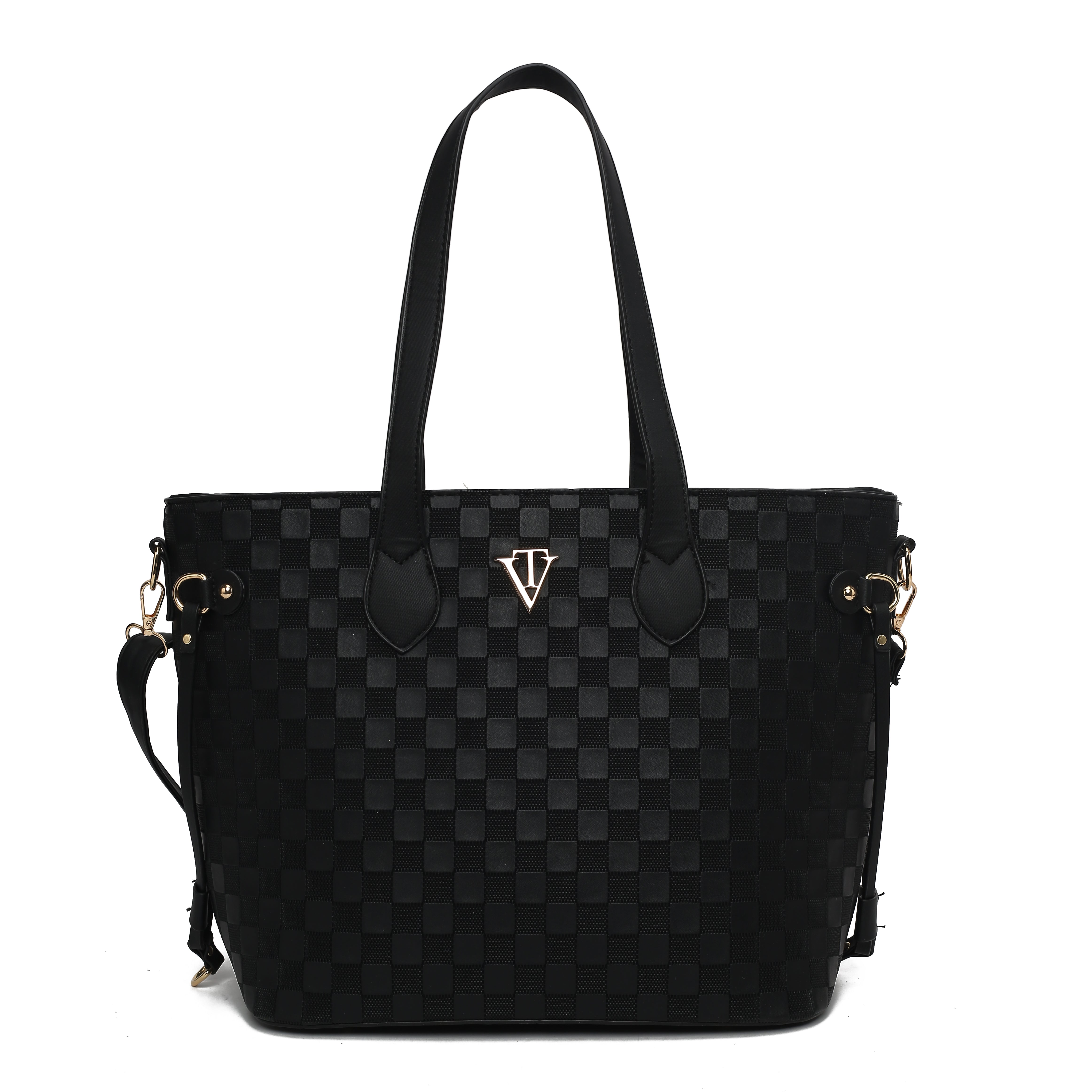 Everfull Classic Checker Embossed Tote Bag