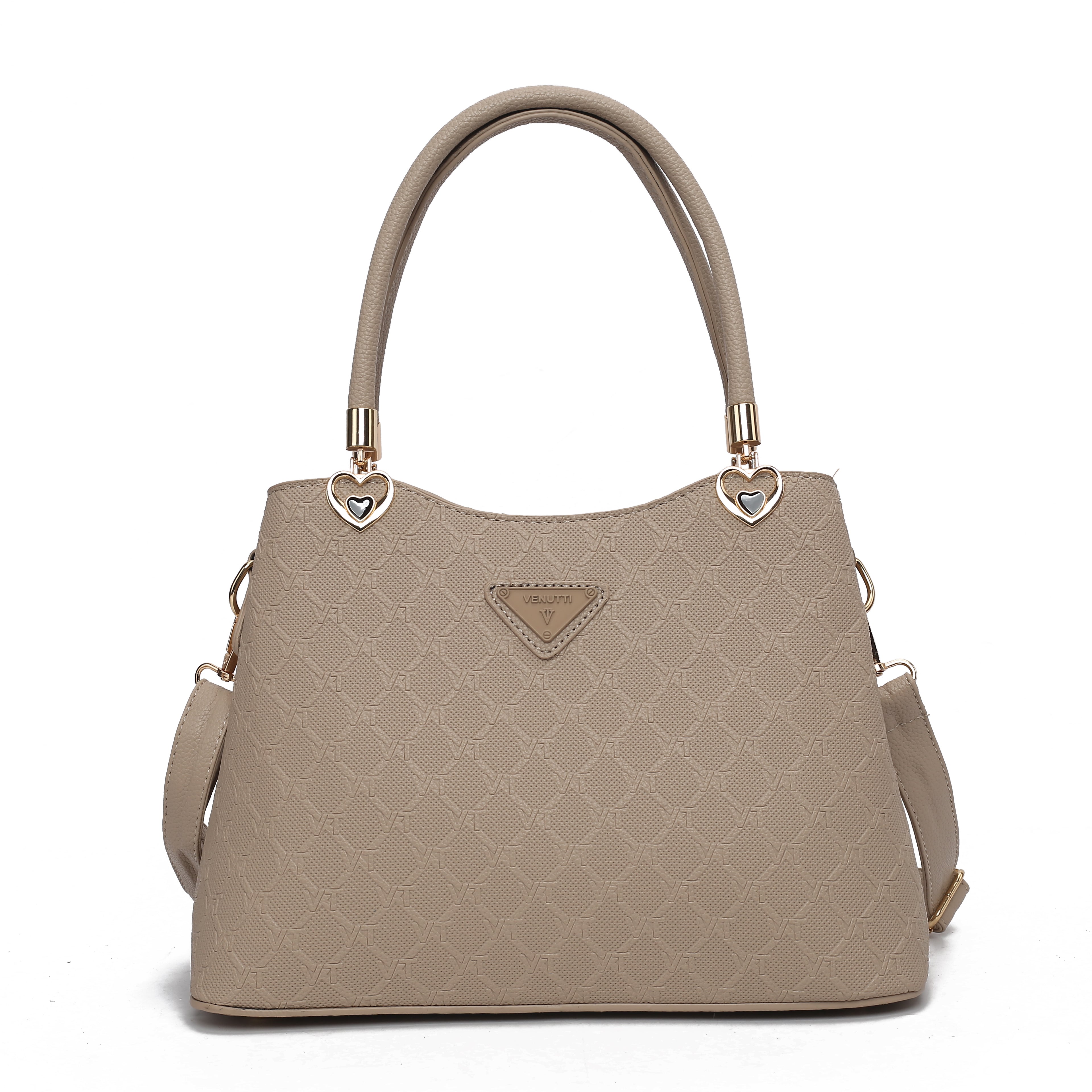 HEART DOUBLE COMPARTMENT HEXAGON BAG