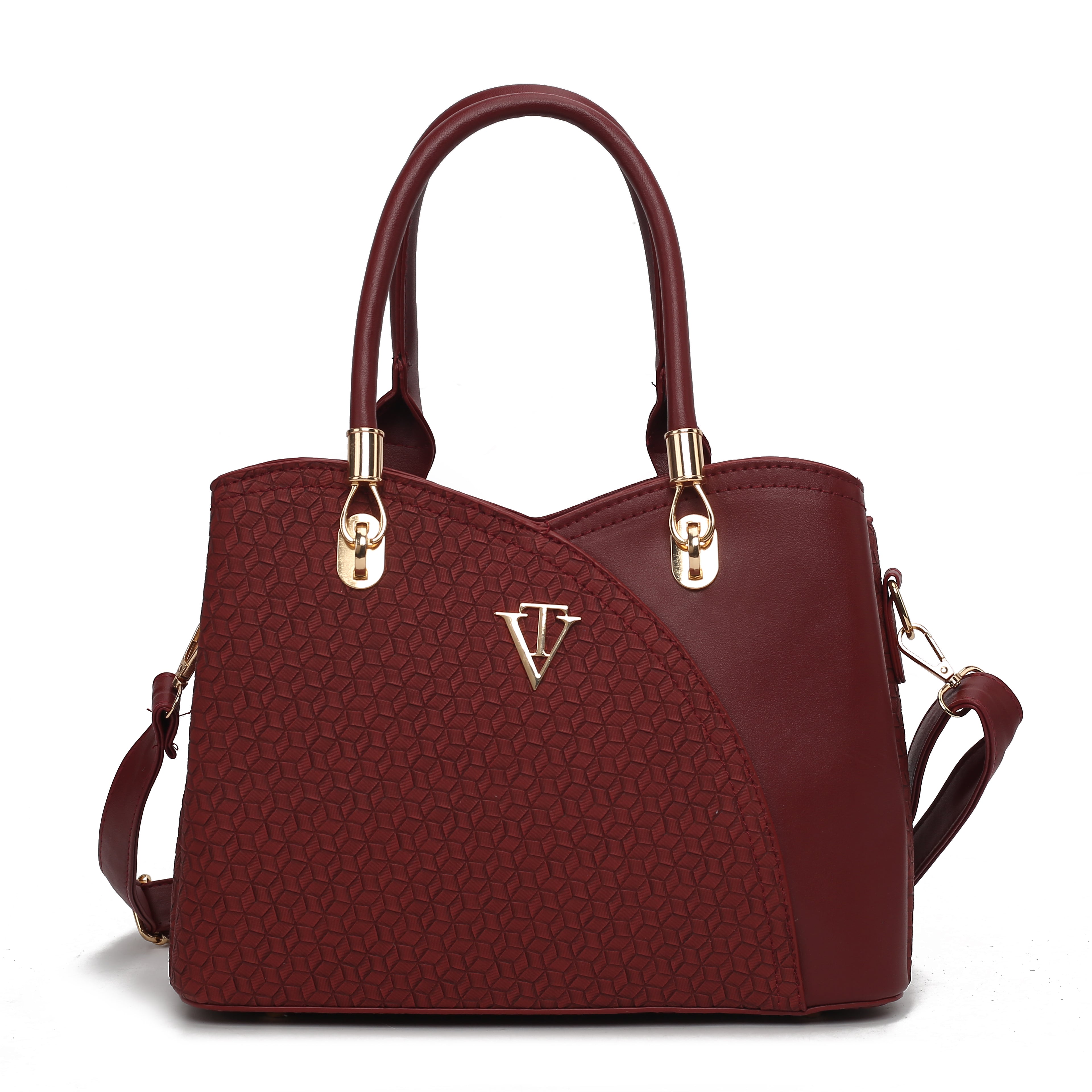 SQUARE EMBOSSED WOMENS HANDBAG