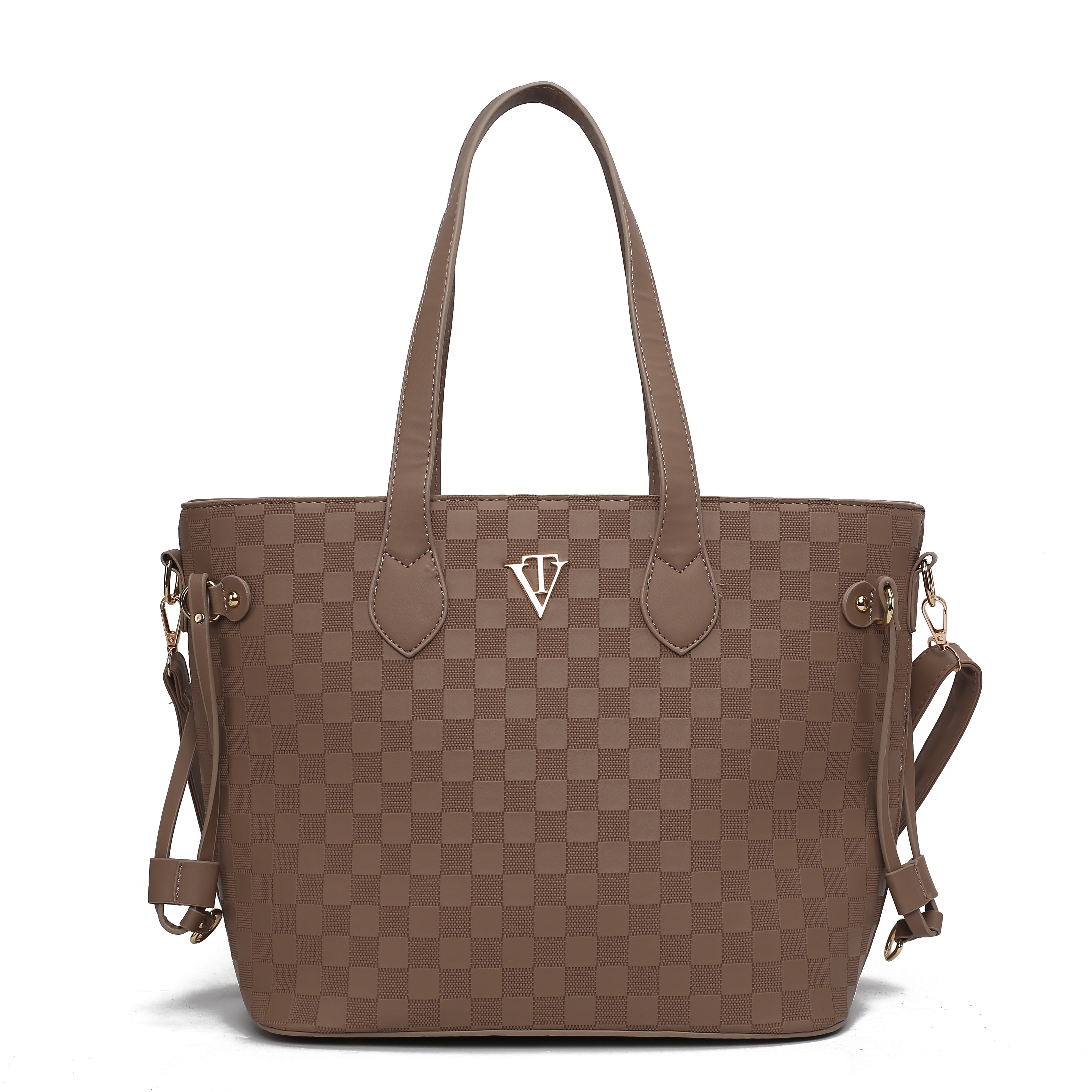 Everfull Classic Checker Embossed Tote Bag