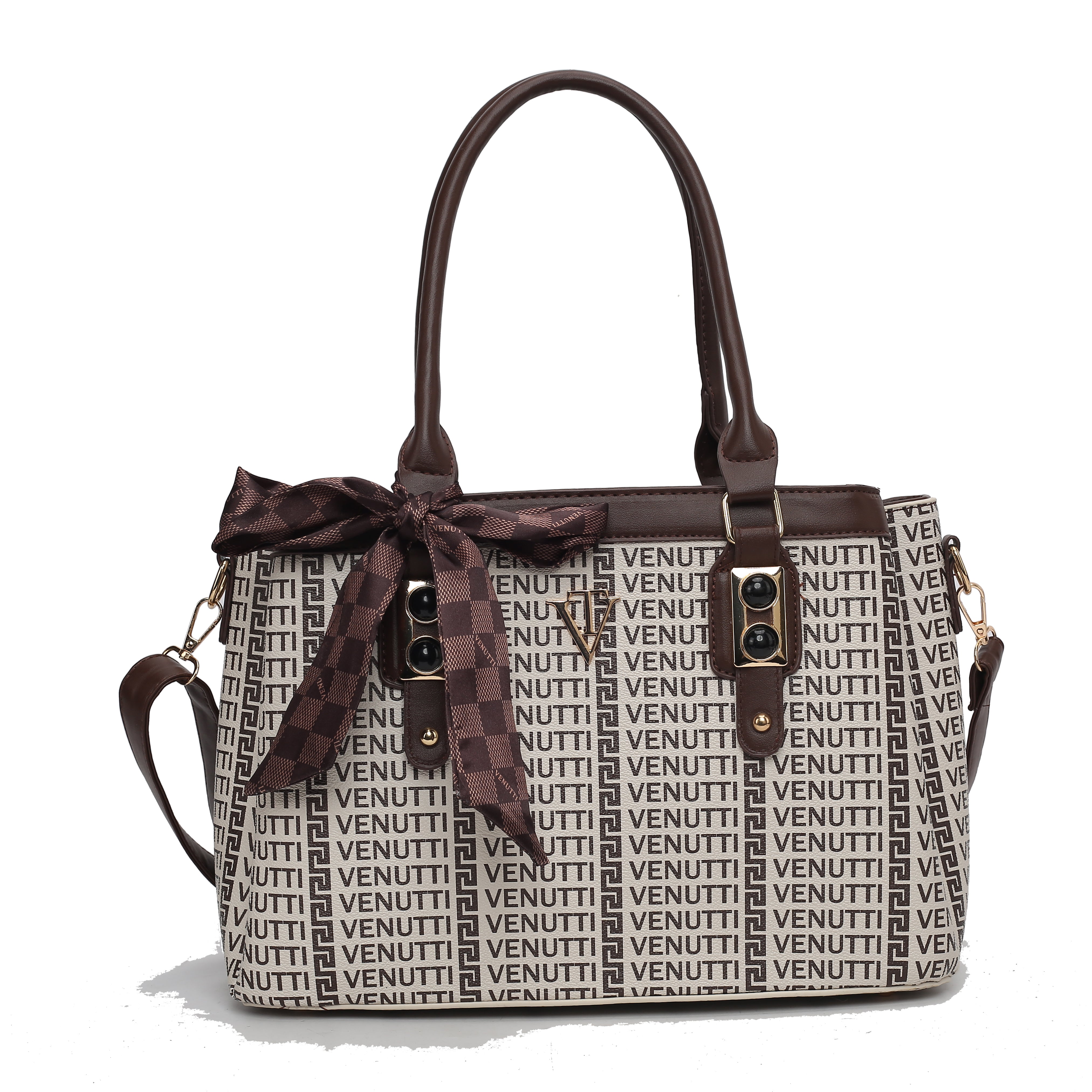 Venutti Alpha Letter Tri Compartment Handbag