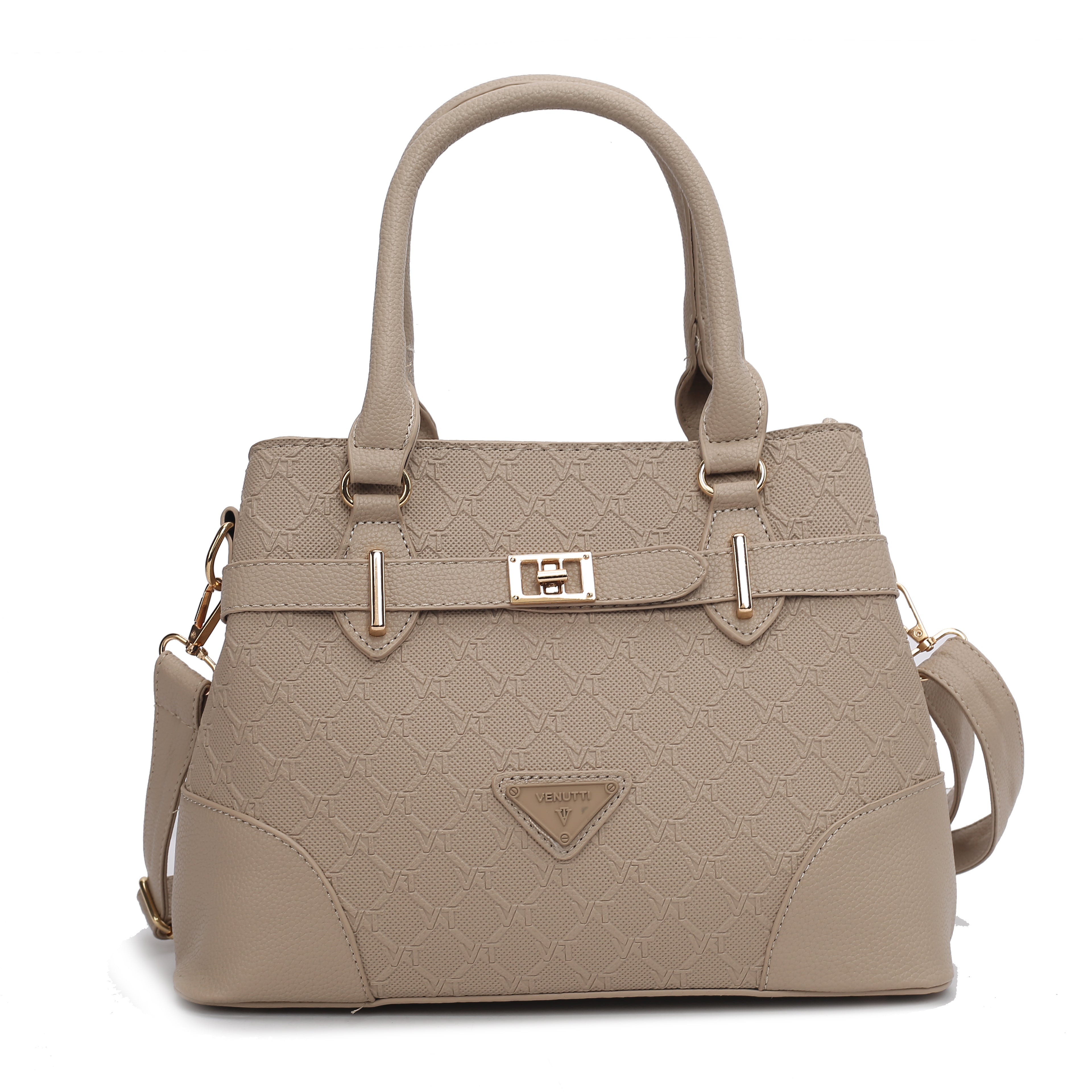 STYLISH HEXAGON EMBOSSED HANDBAG
