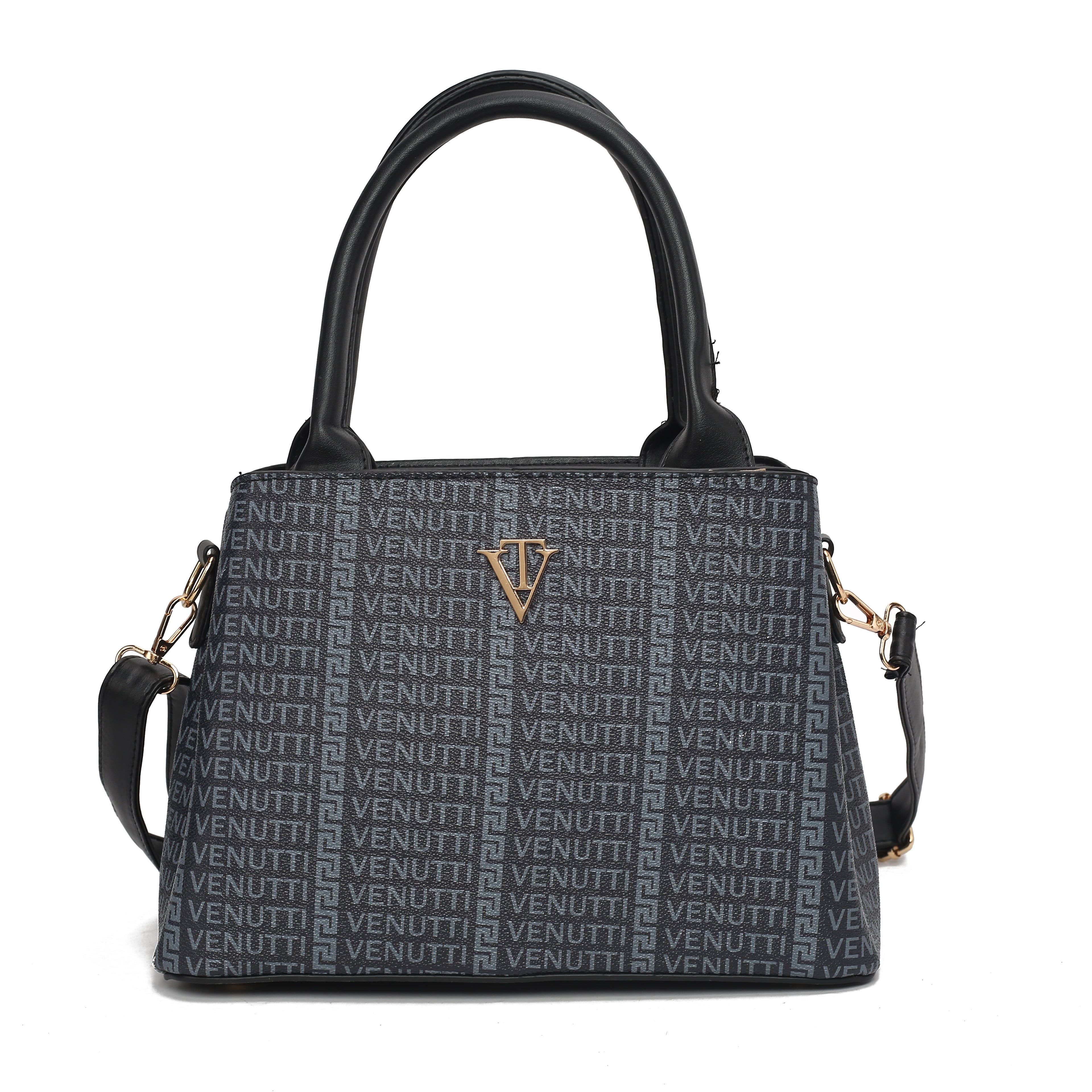 Tri Compartment Venutti Alpha Letter Handbag