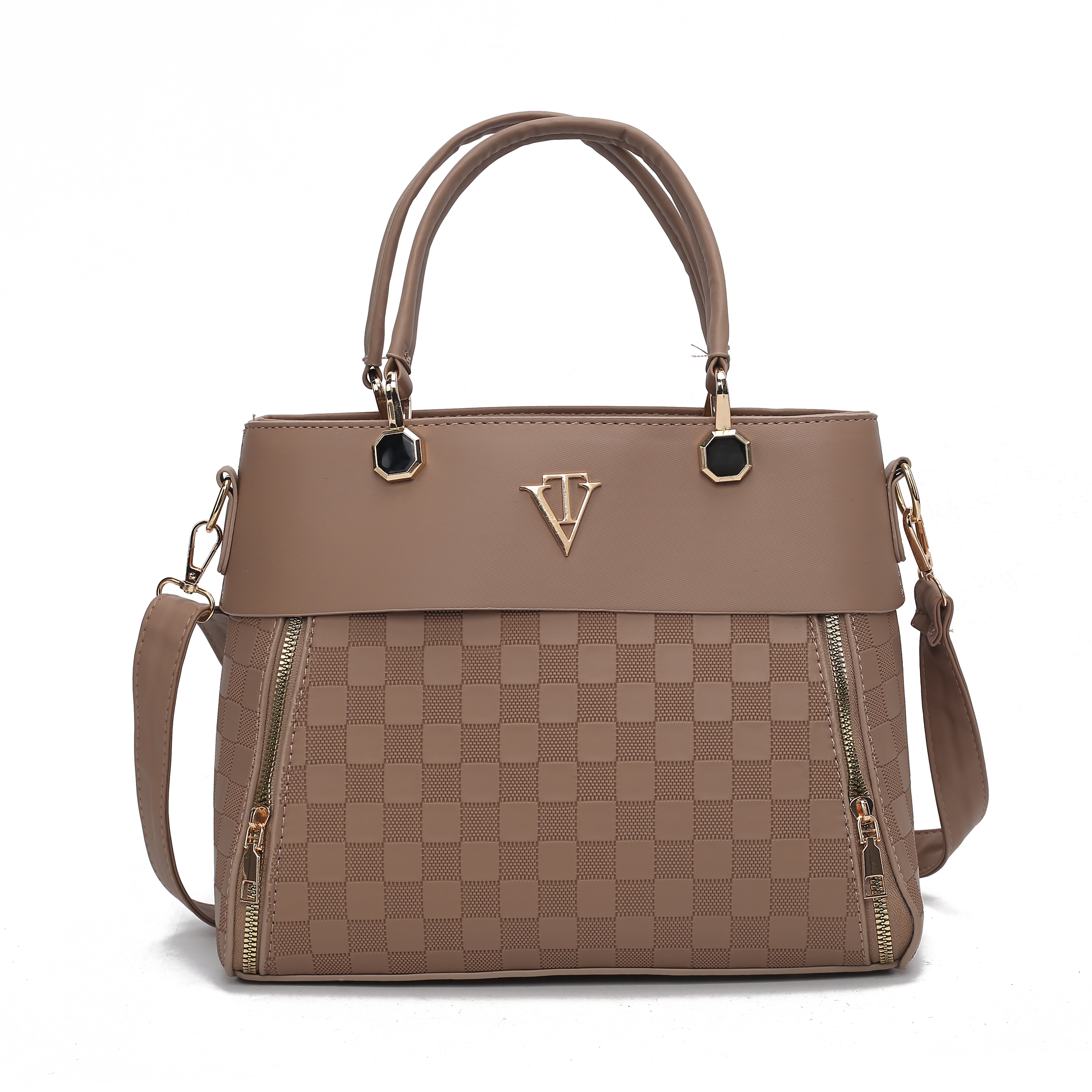 Classic Checker Embossed Handbag
