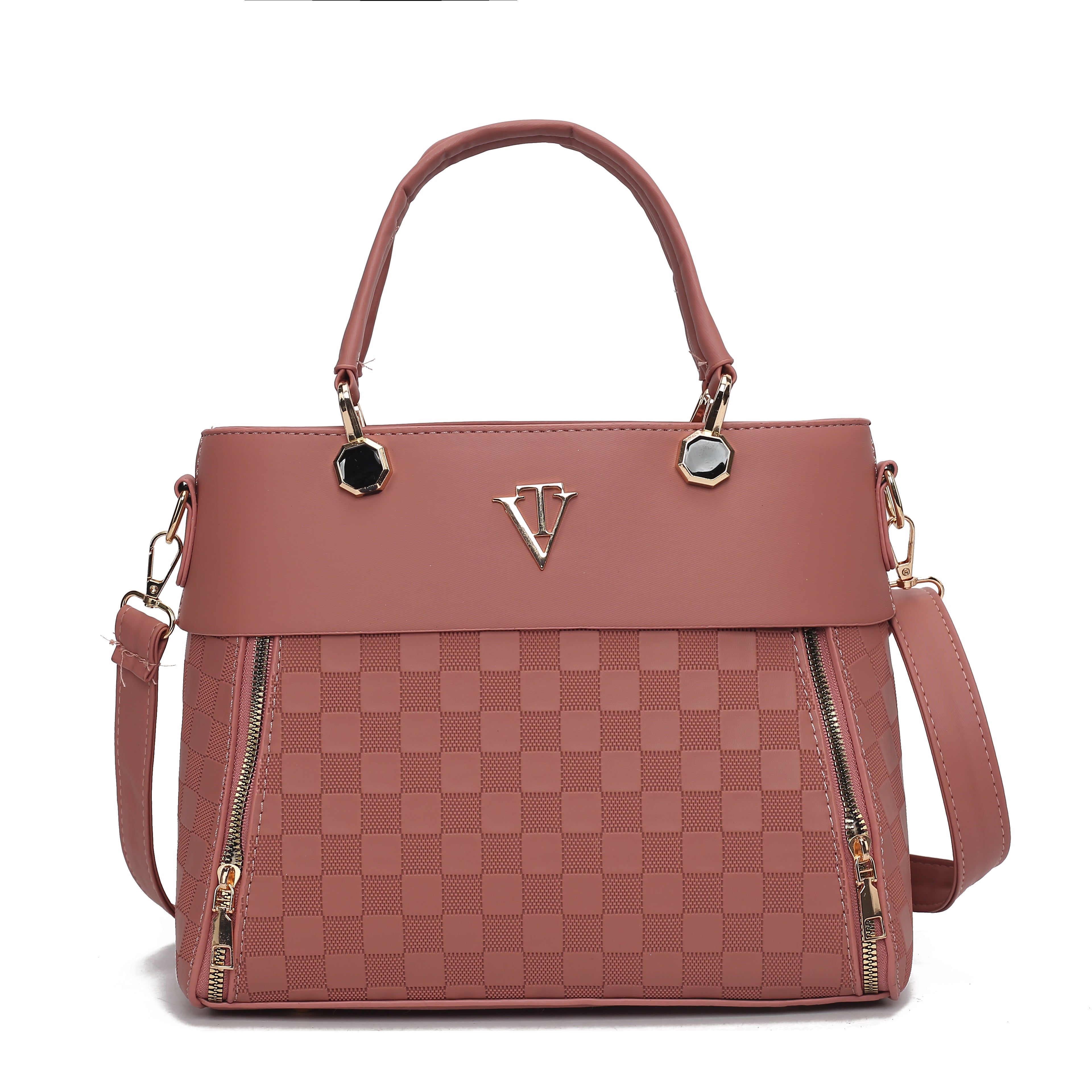 Classic Checker Embossed Handbag