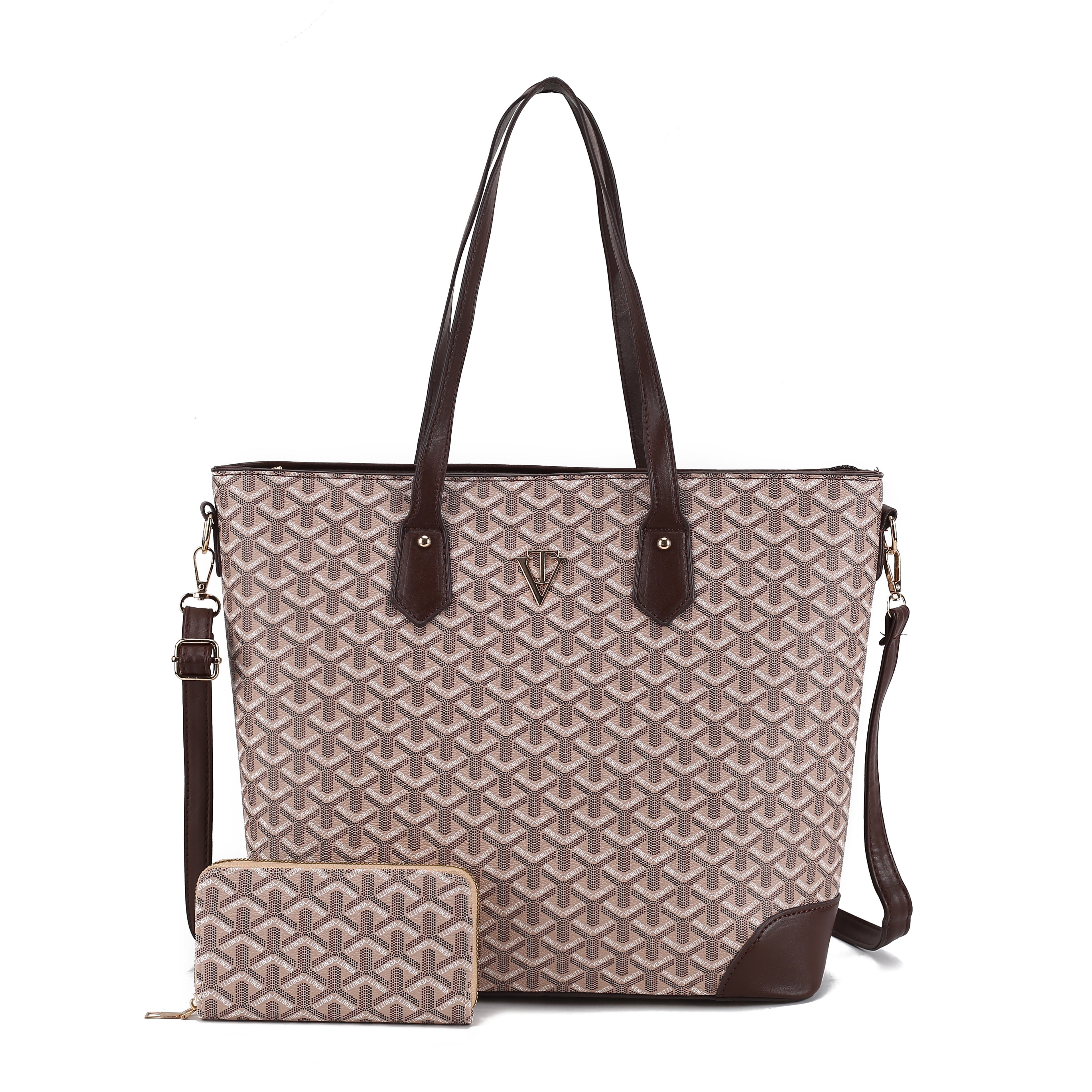 Tall TriPrint Tote Bag with wallet