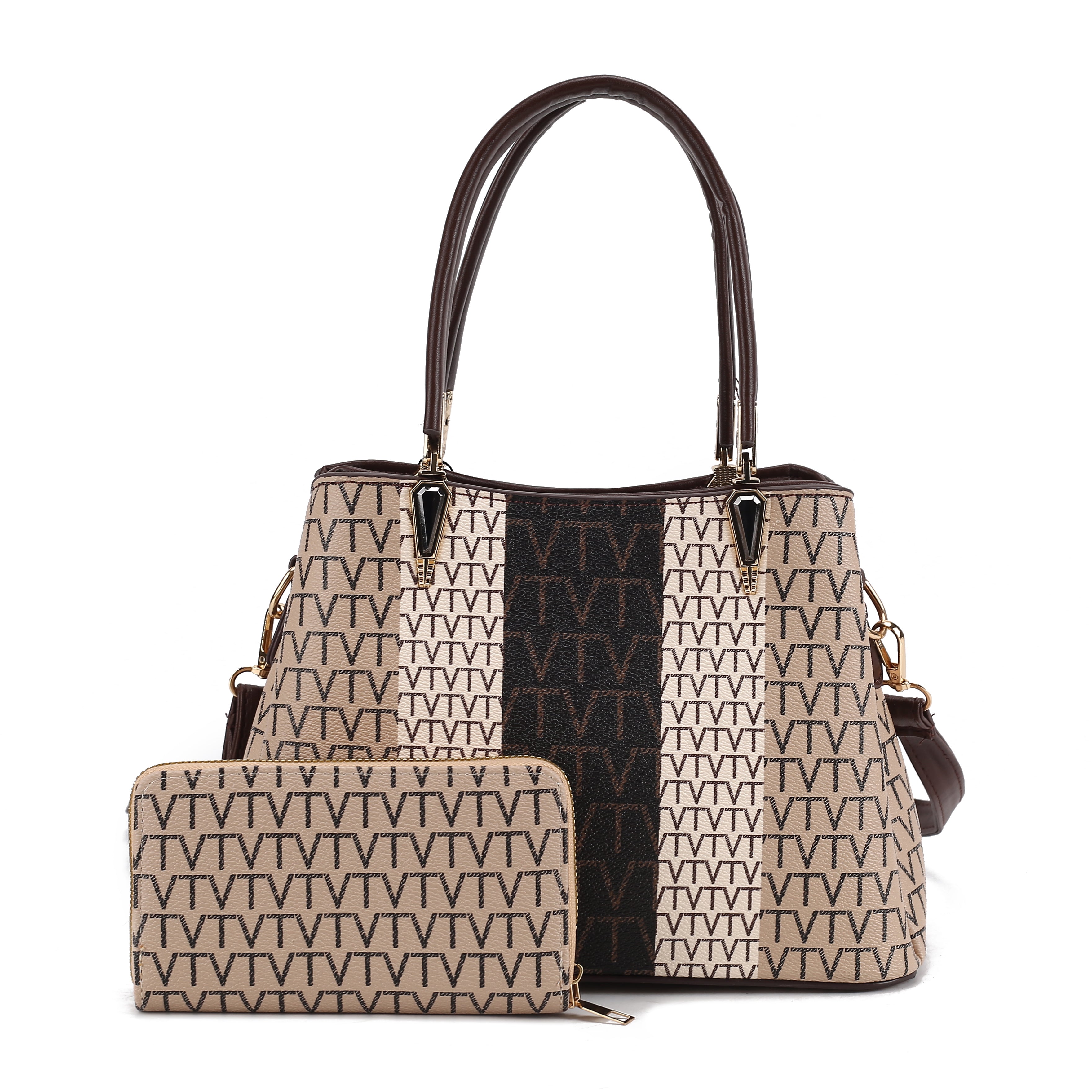 Classic Plain Handbag with Wallet