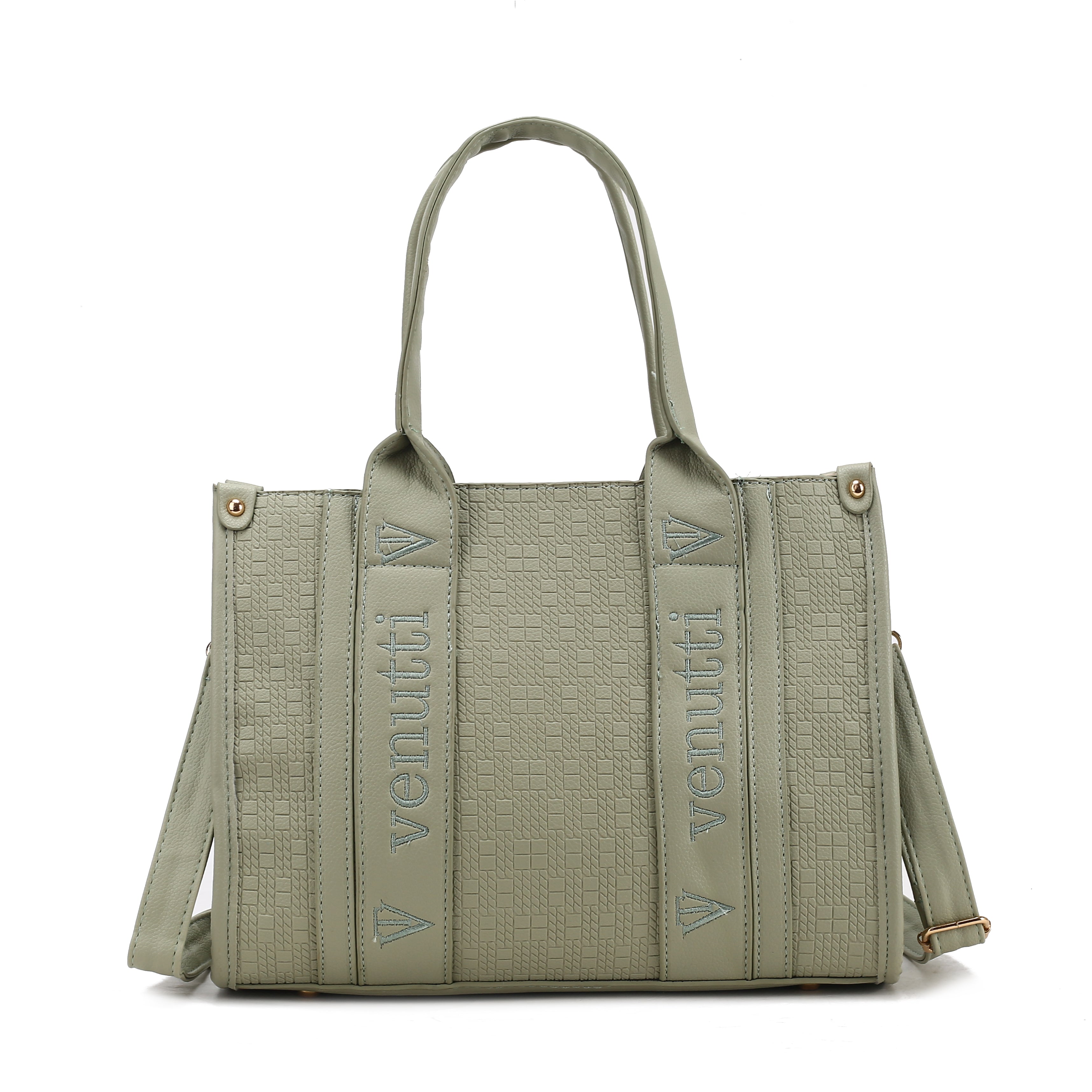 Geo emboss VT embrodery Large handbag