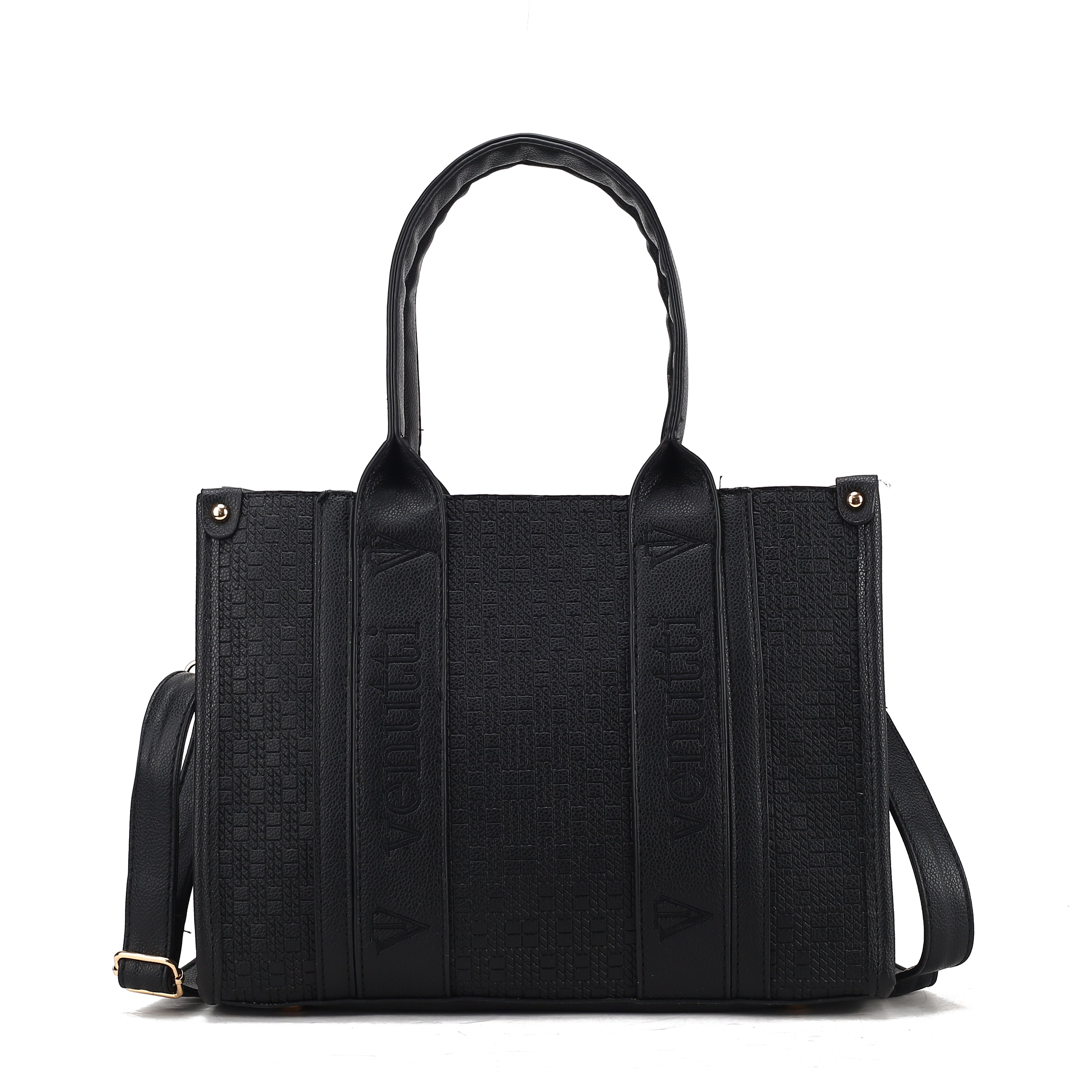 Geo emboss VT embrodery Large handbag