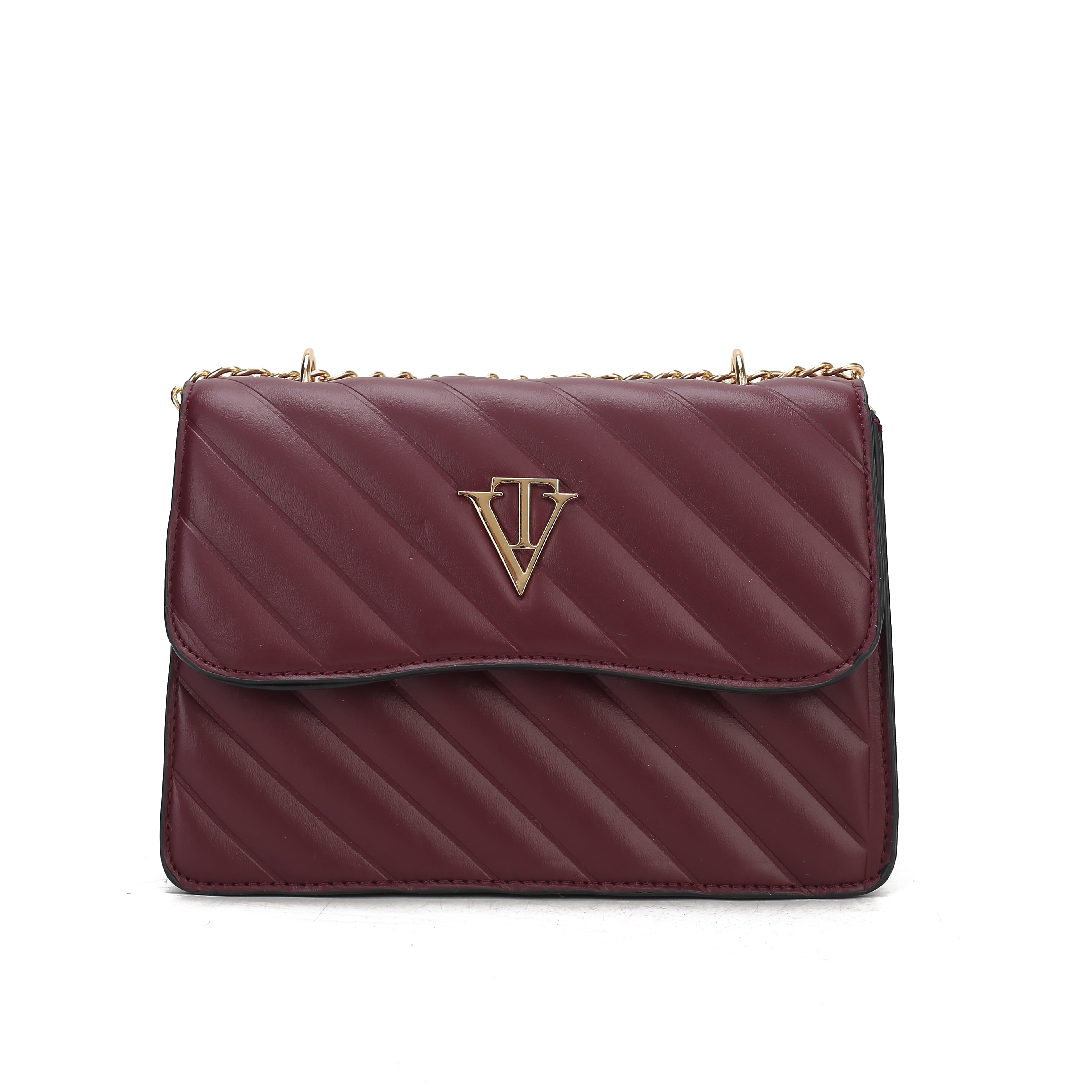 Venutti Diagonal Quilted Chain Bag
