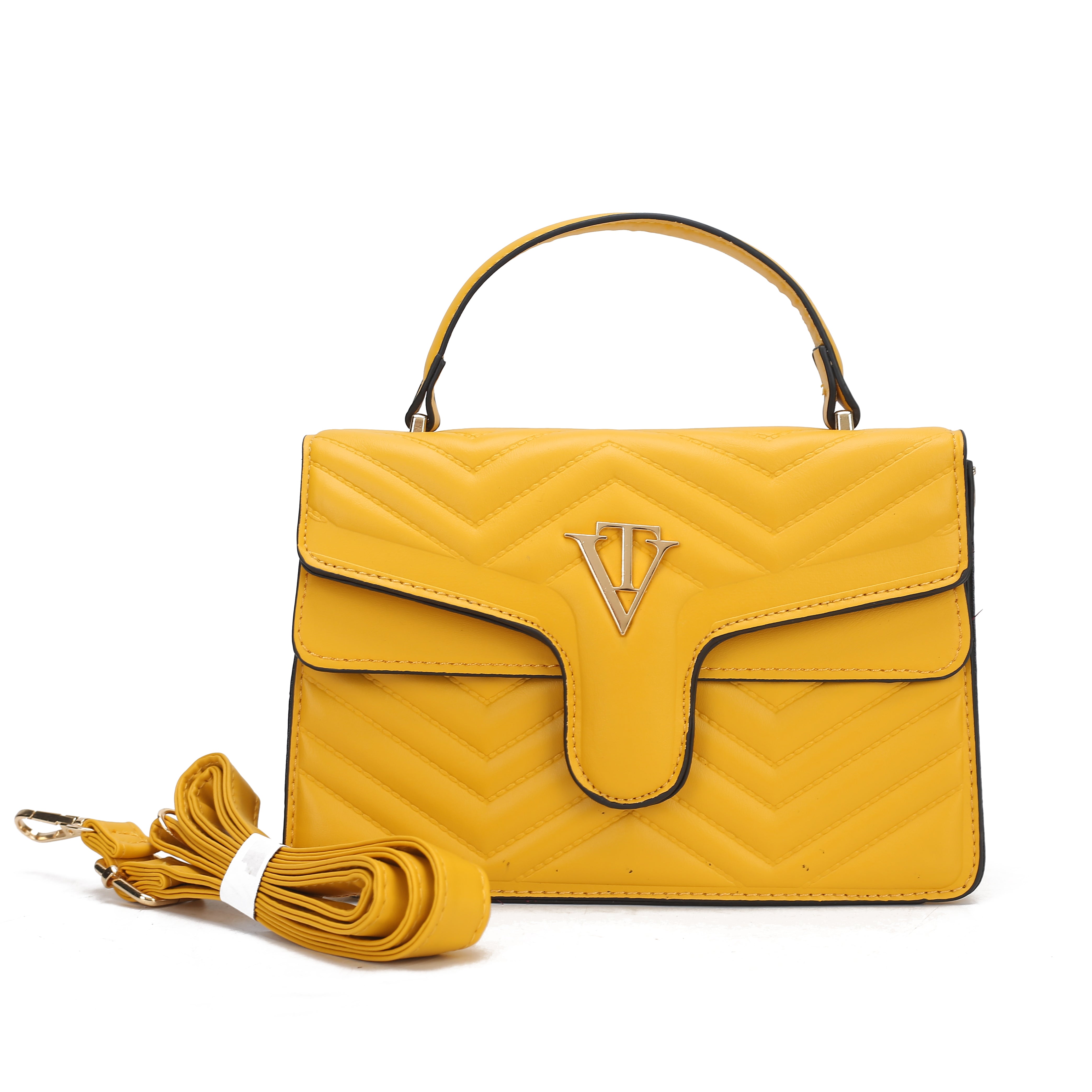 Luxe Chevron Quilted Shoulder Bag