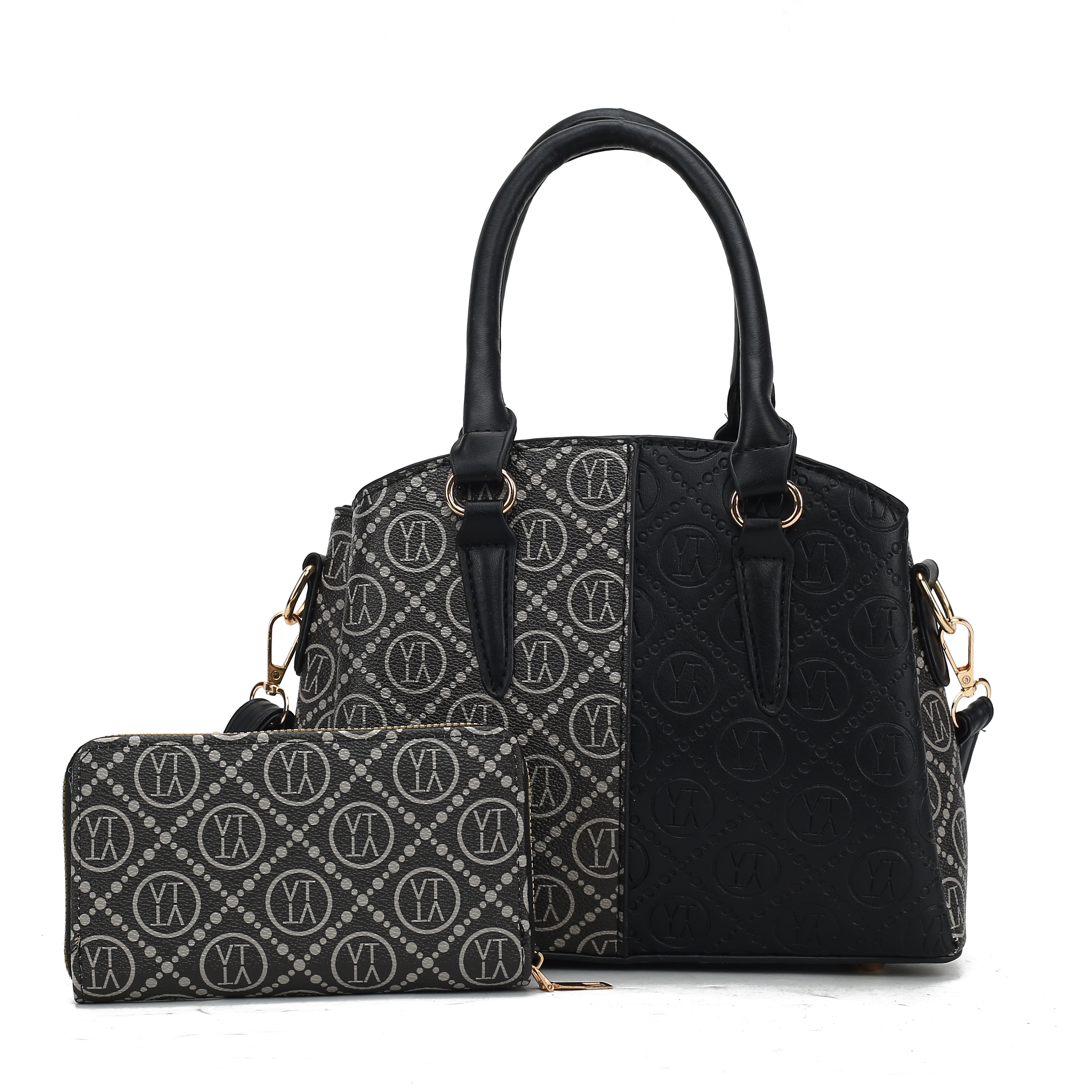 Dual Shaded Handbag With Wallet