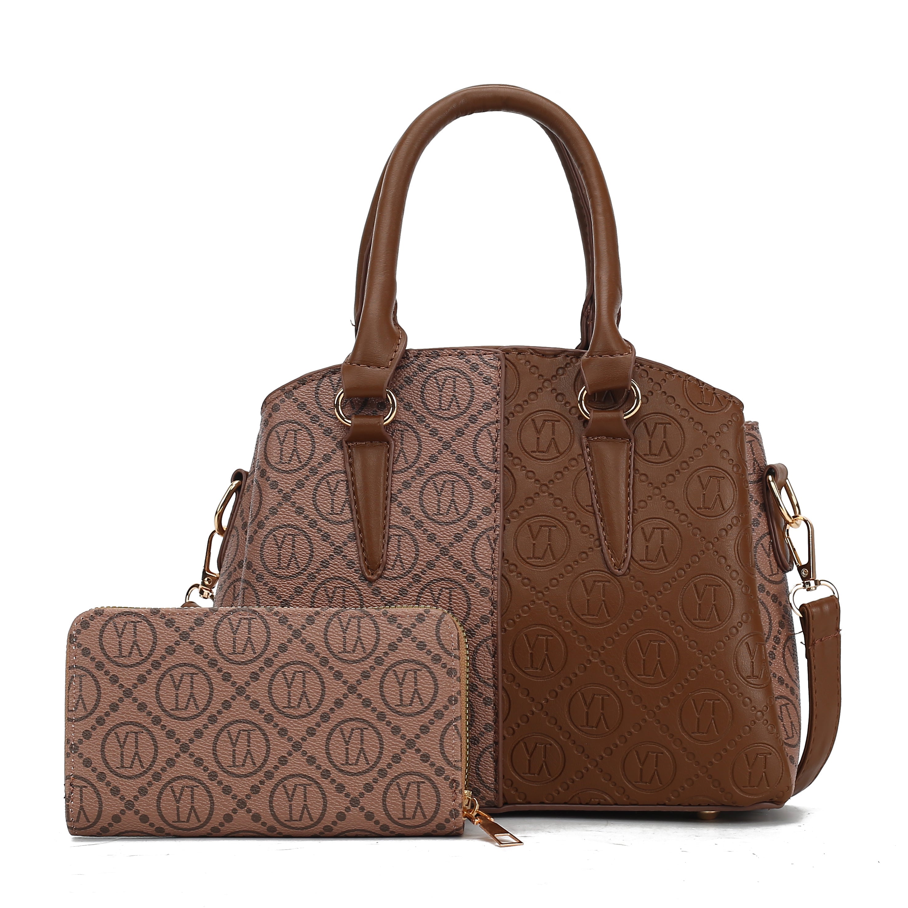 Dual Shaded Handbag With Wallet