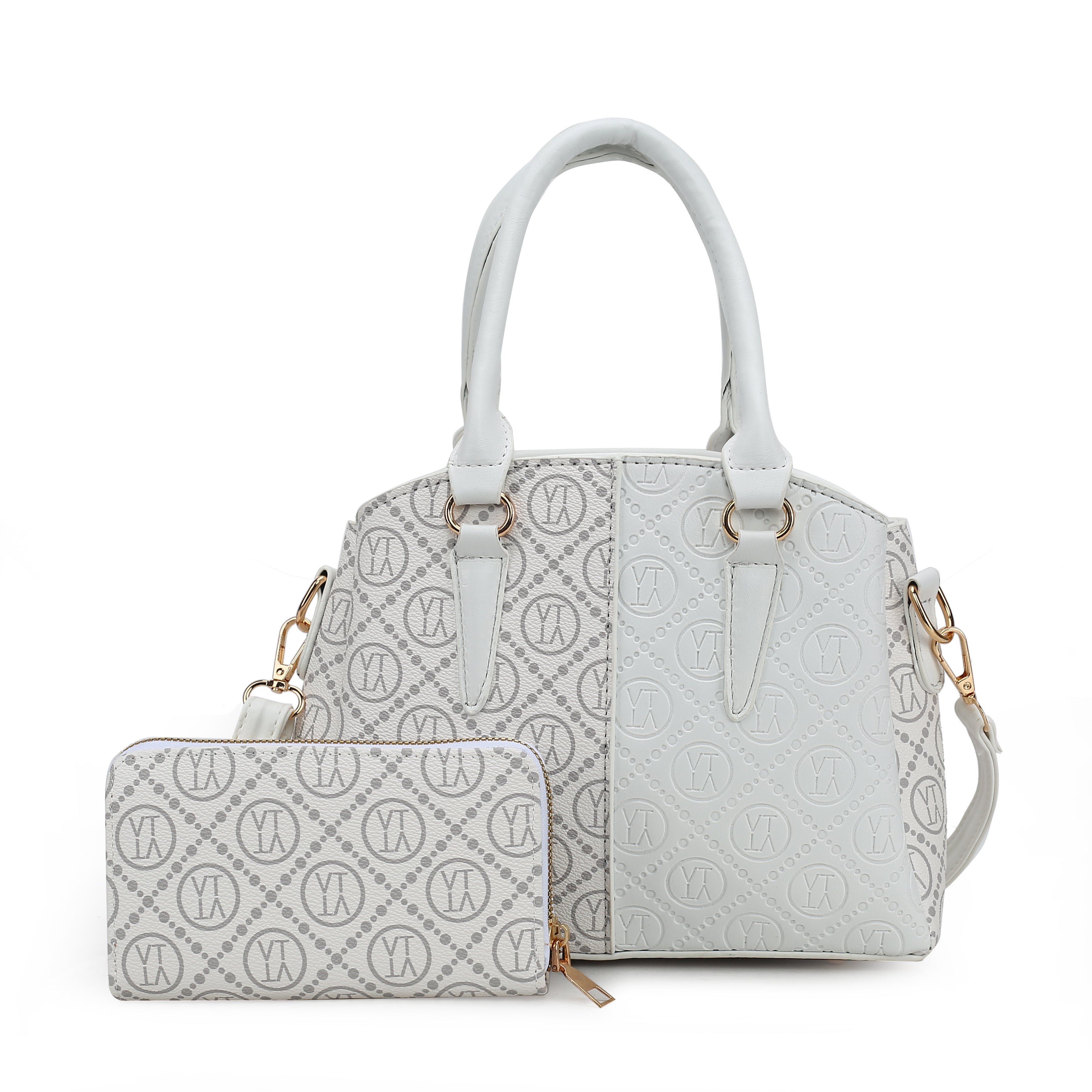 Dual Shaded Handbag With Wallet