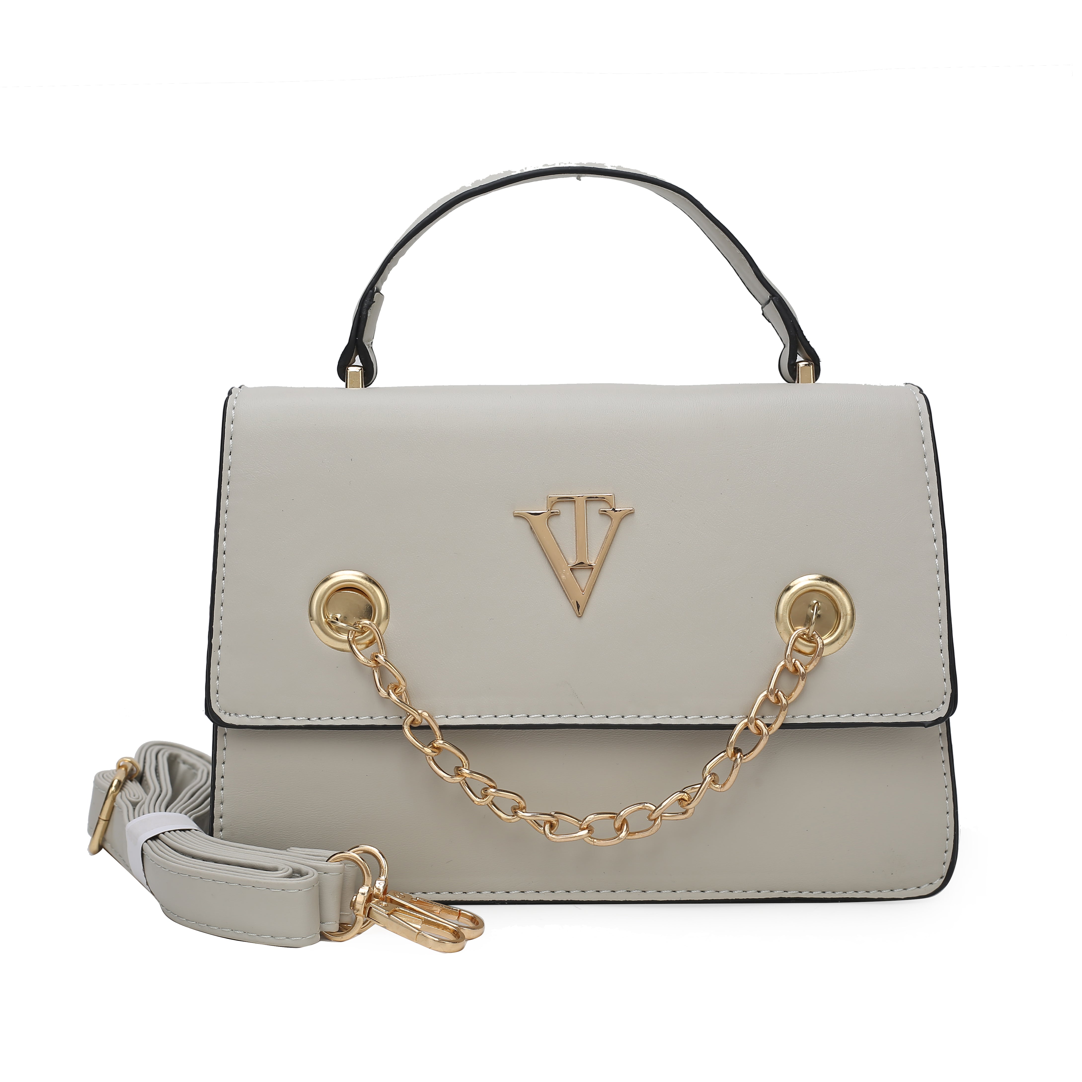 Venutti Chain Accent Box Handbag
