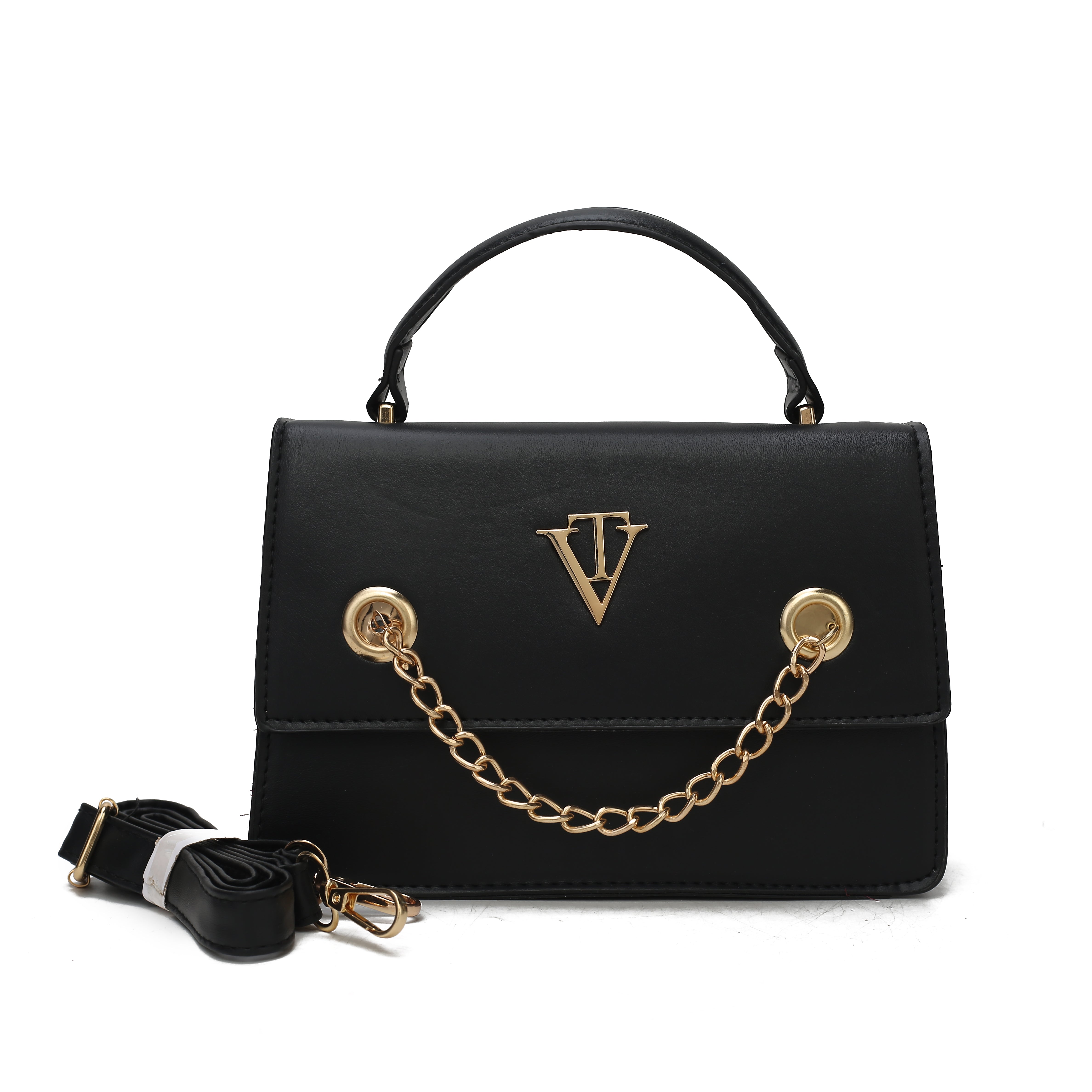 Venutti Chain Accent Box Handbag