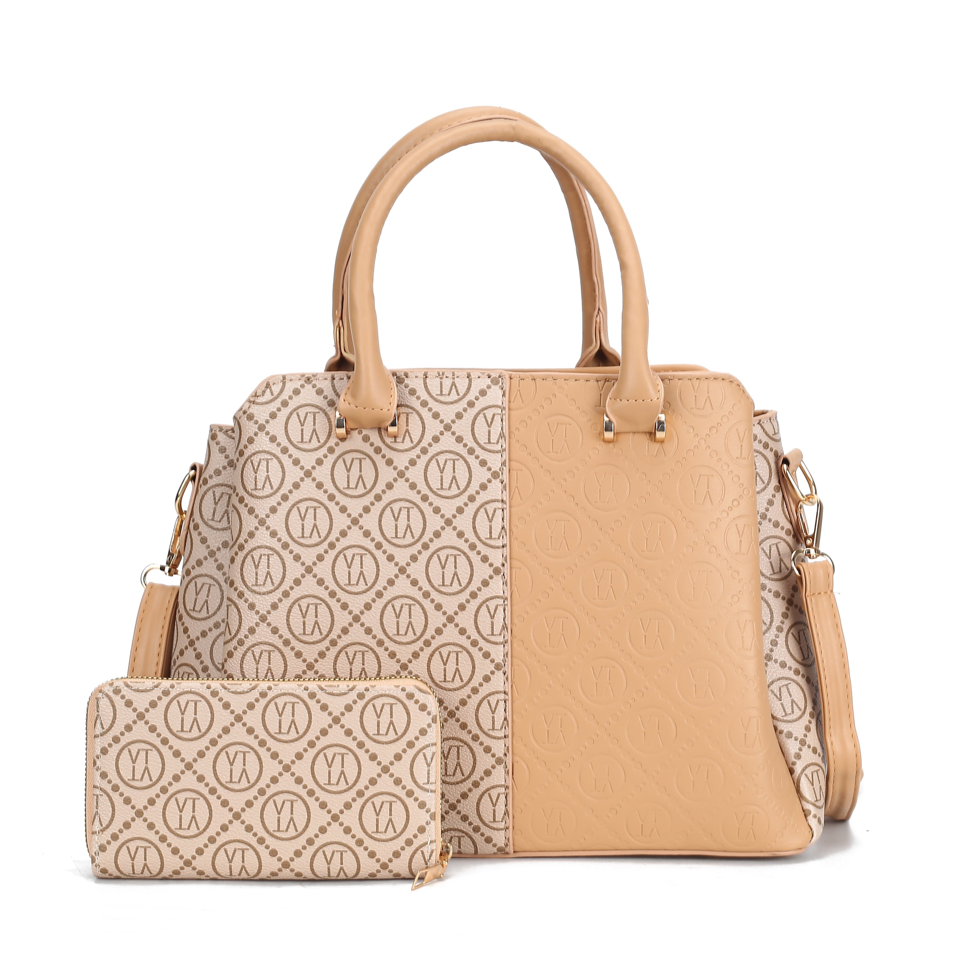 Double Shaded Handbag With Wallet