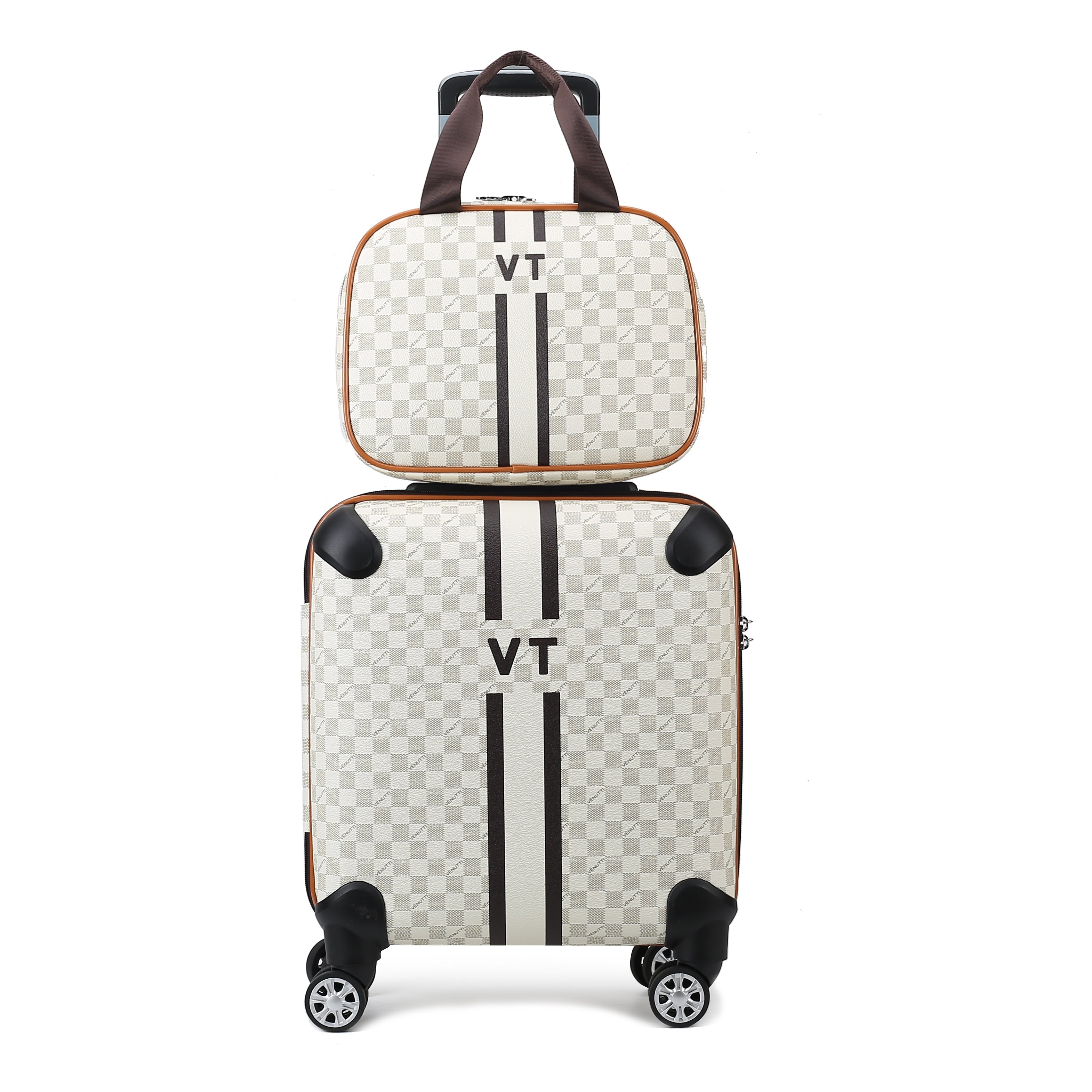 VT Monogram Cabin Traveling 2 pcs Set-Apricot