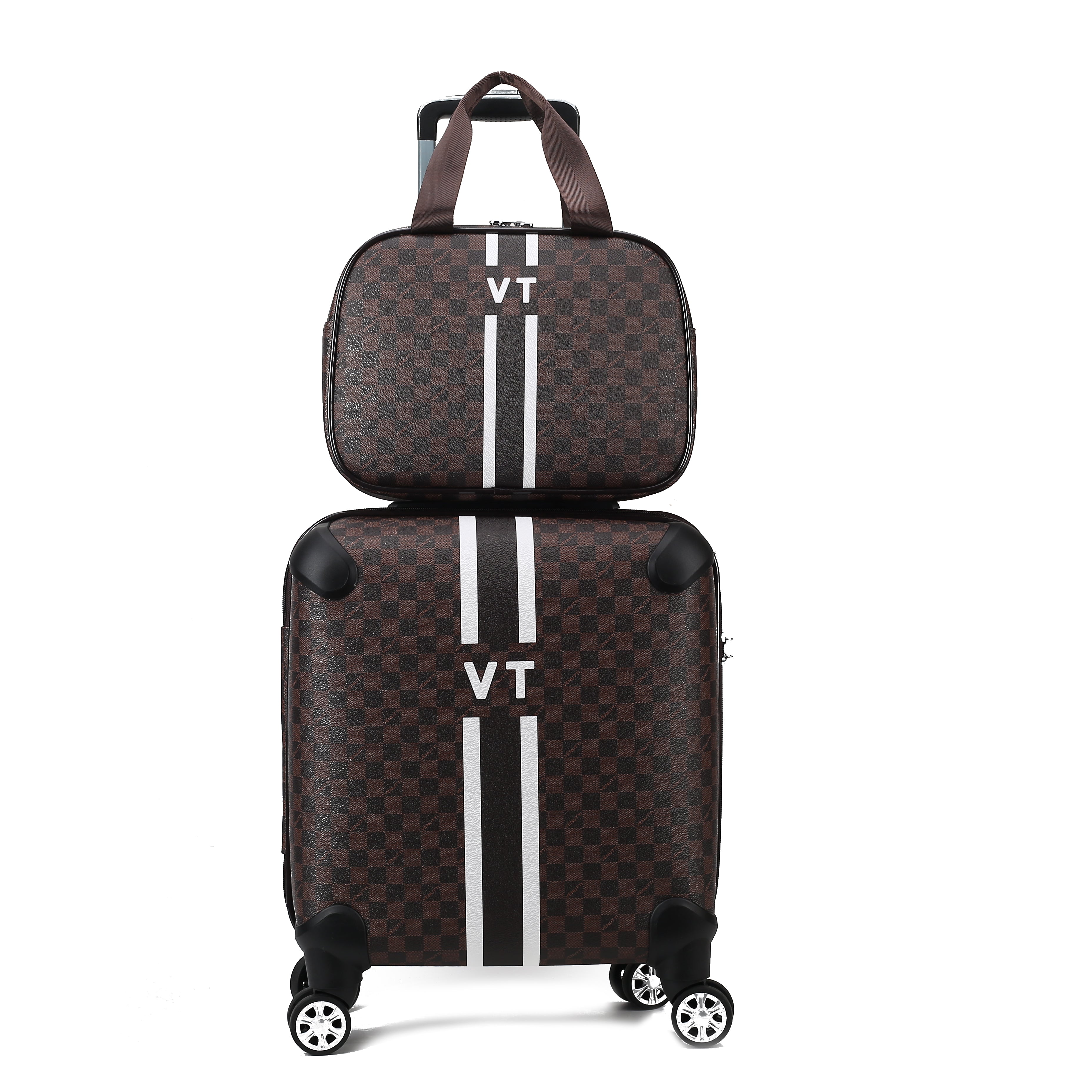 VT Monogram Cabin Traveling 2 pcs Set-Brown