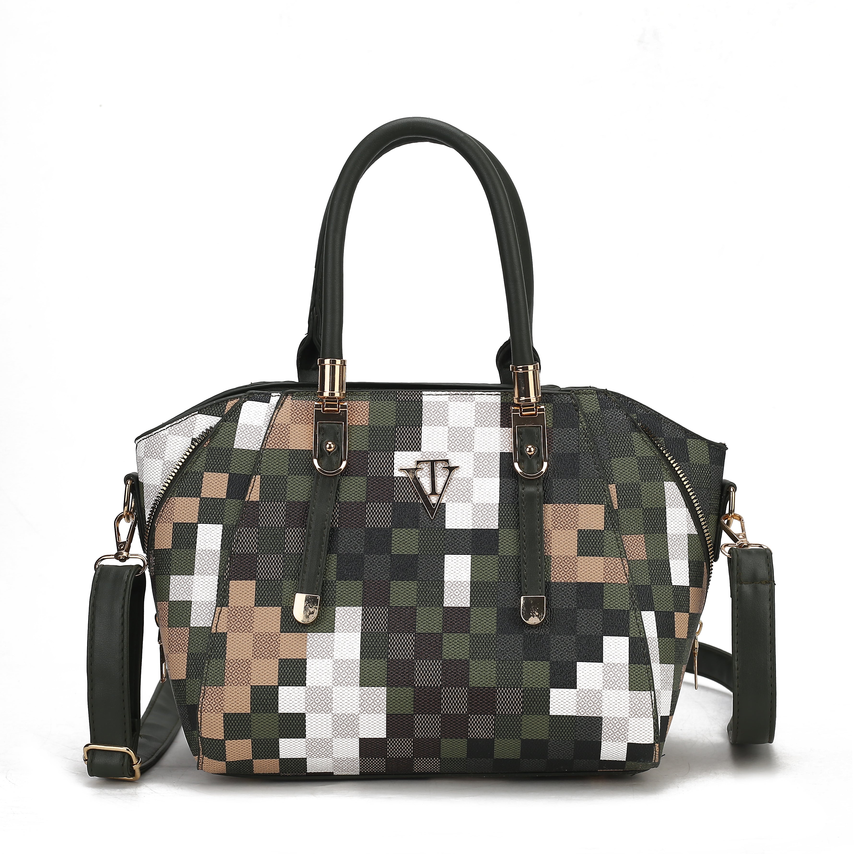 Crescent stylish Camo Print Handbag