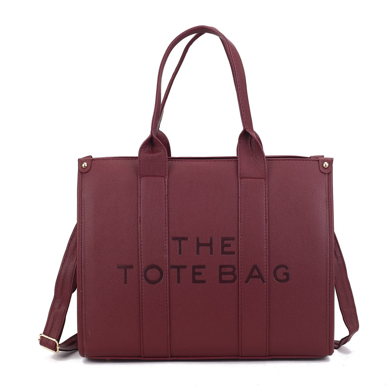 LARGE EMBOSSED THE TOTE BAG
