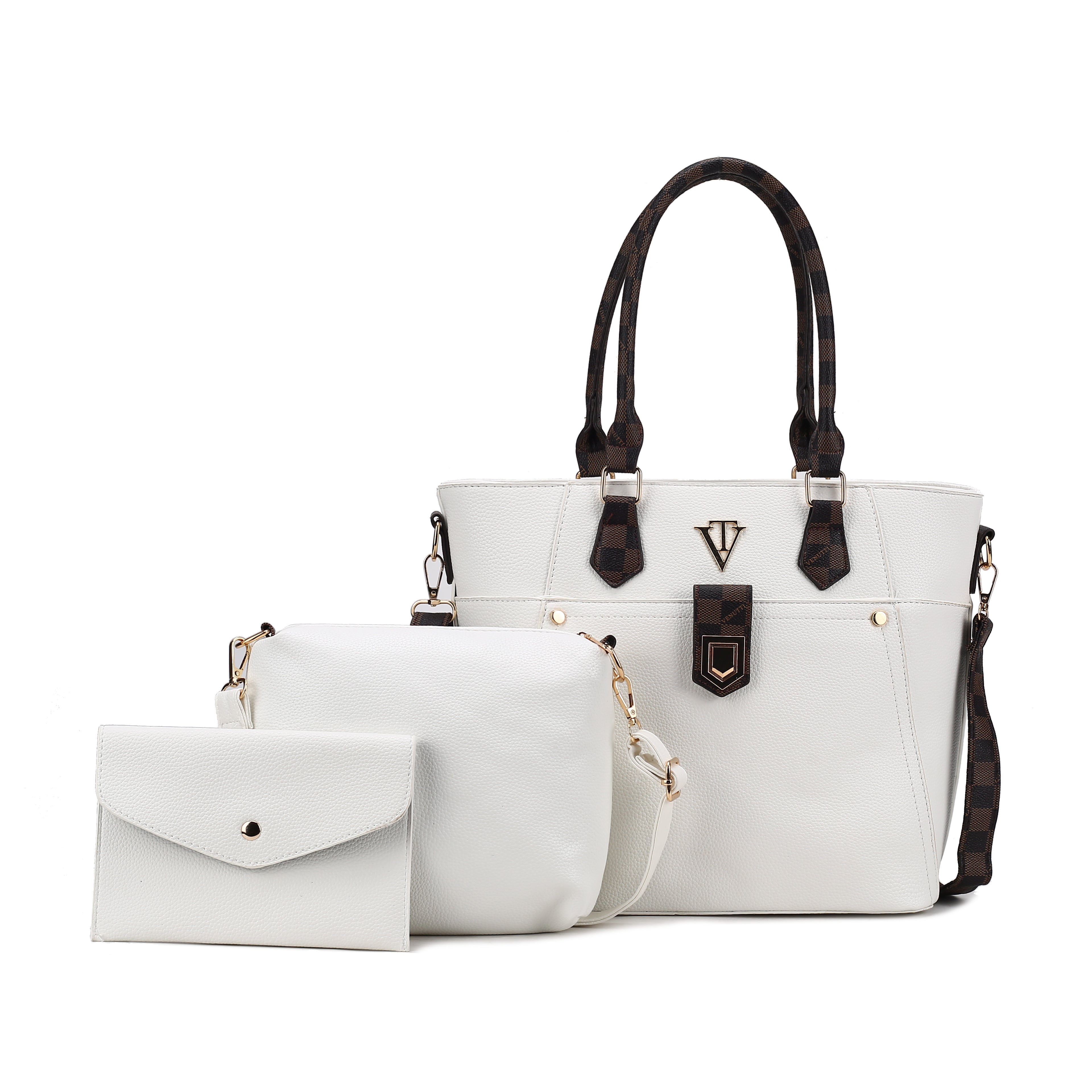 Lavish Leather 3 pc Handbag