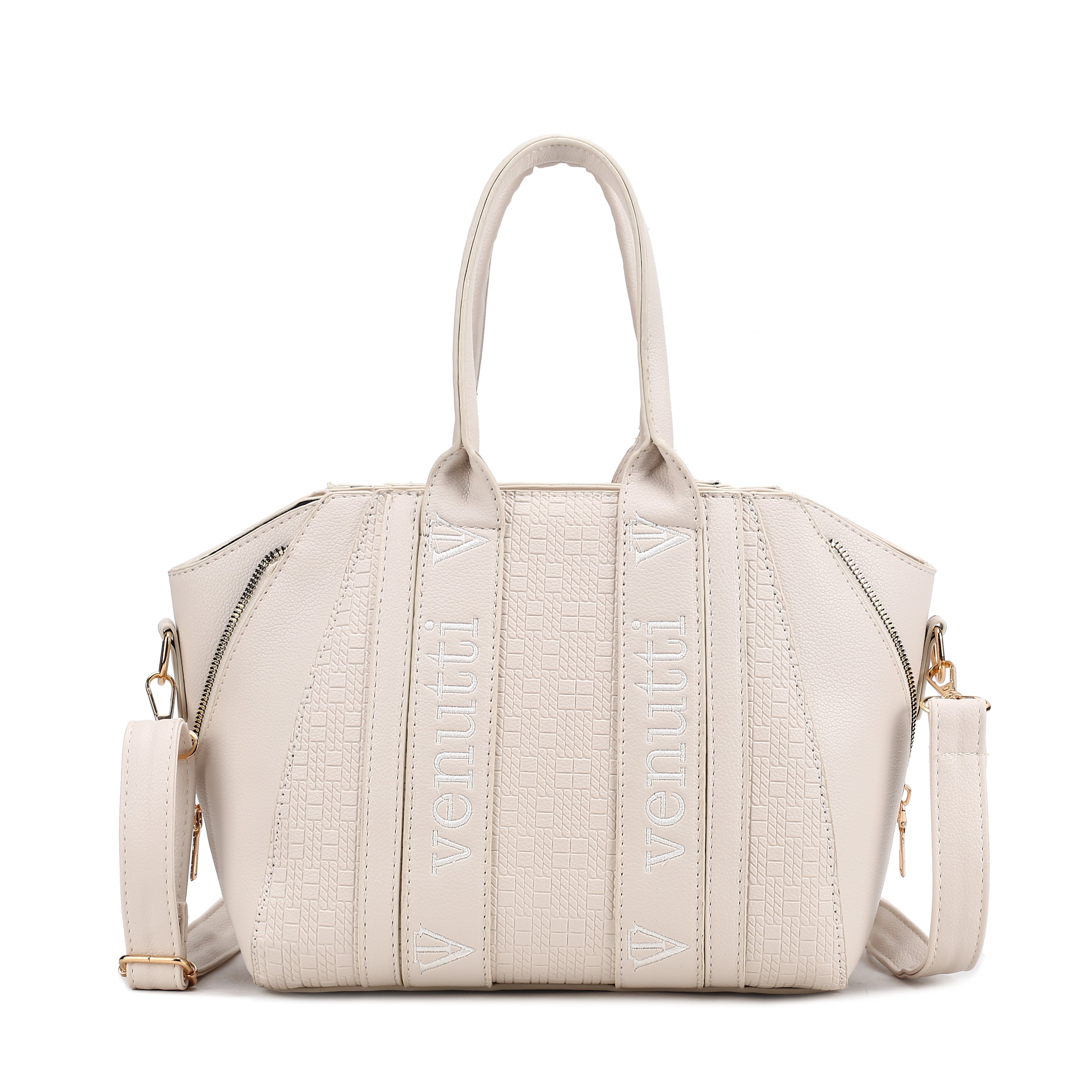 Crescent Geo embossed handbag