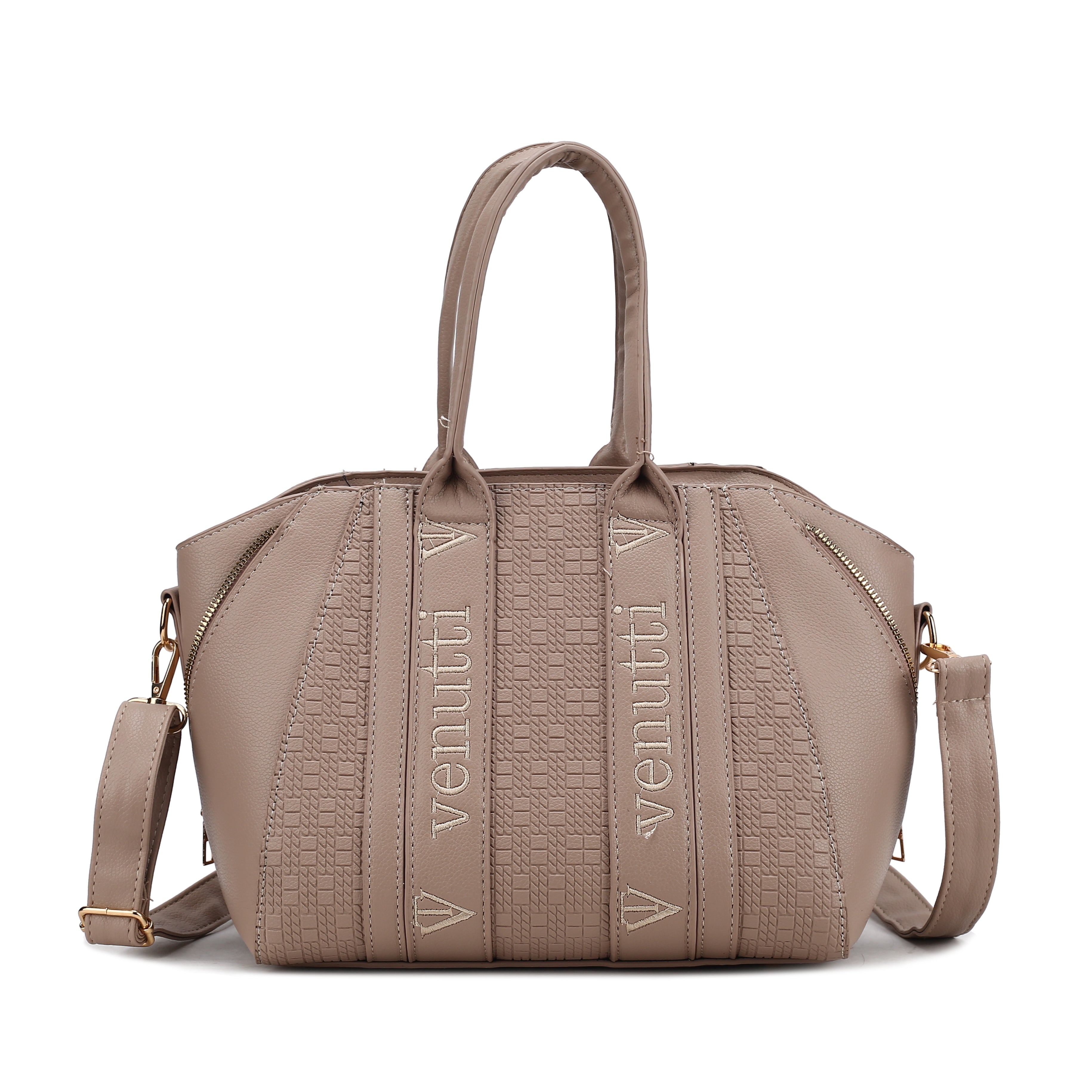 Crescent Geo embossed handbag