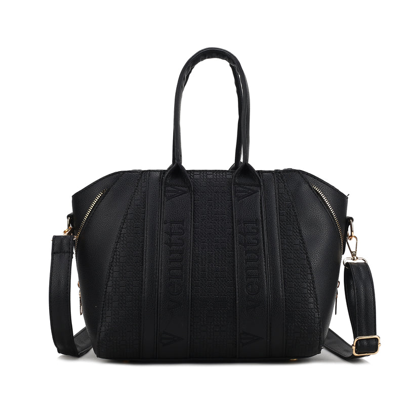 Crescent Geo embossed handbag