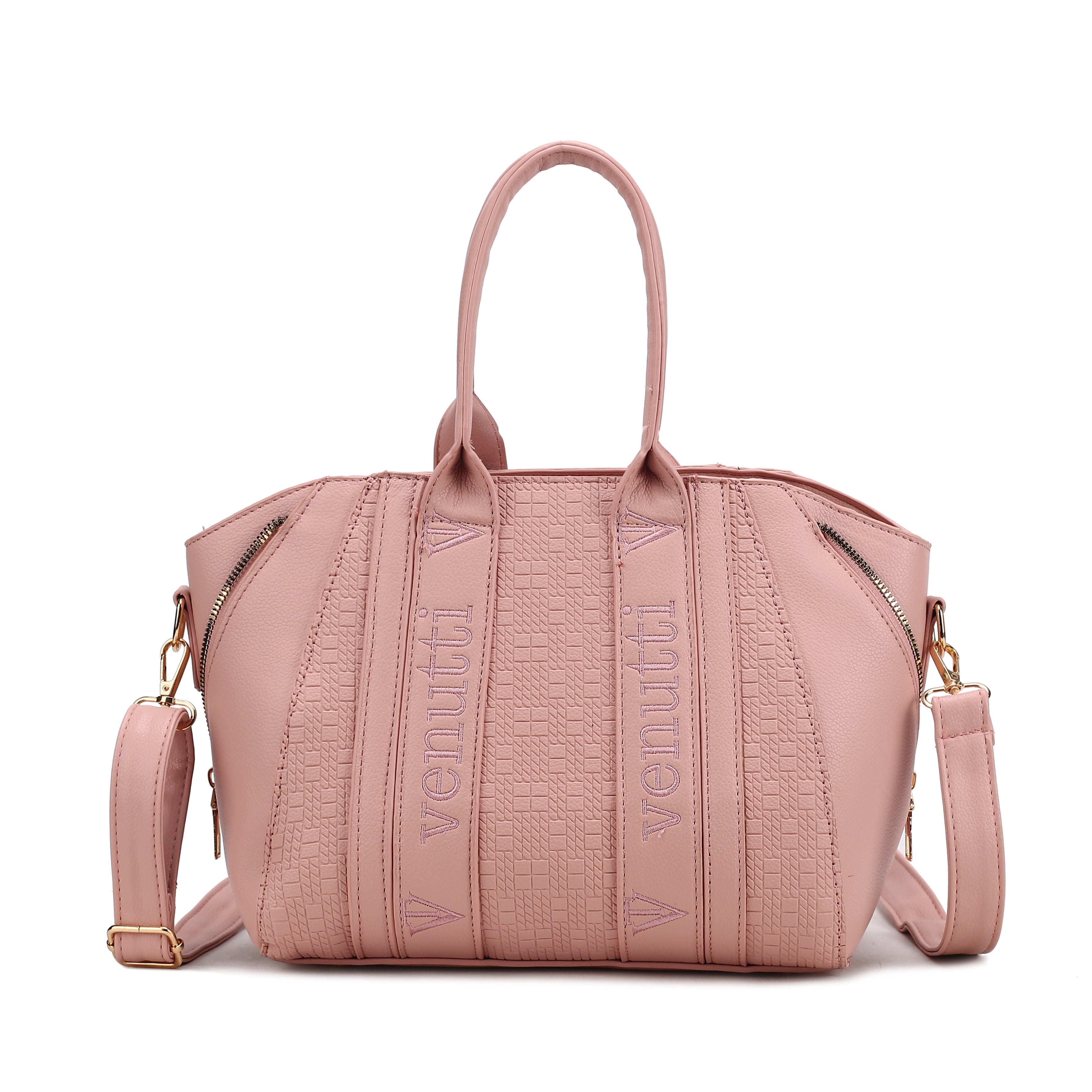 Crescent Geo embossed handbag