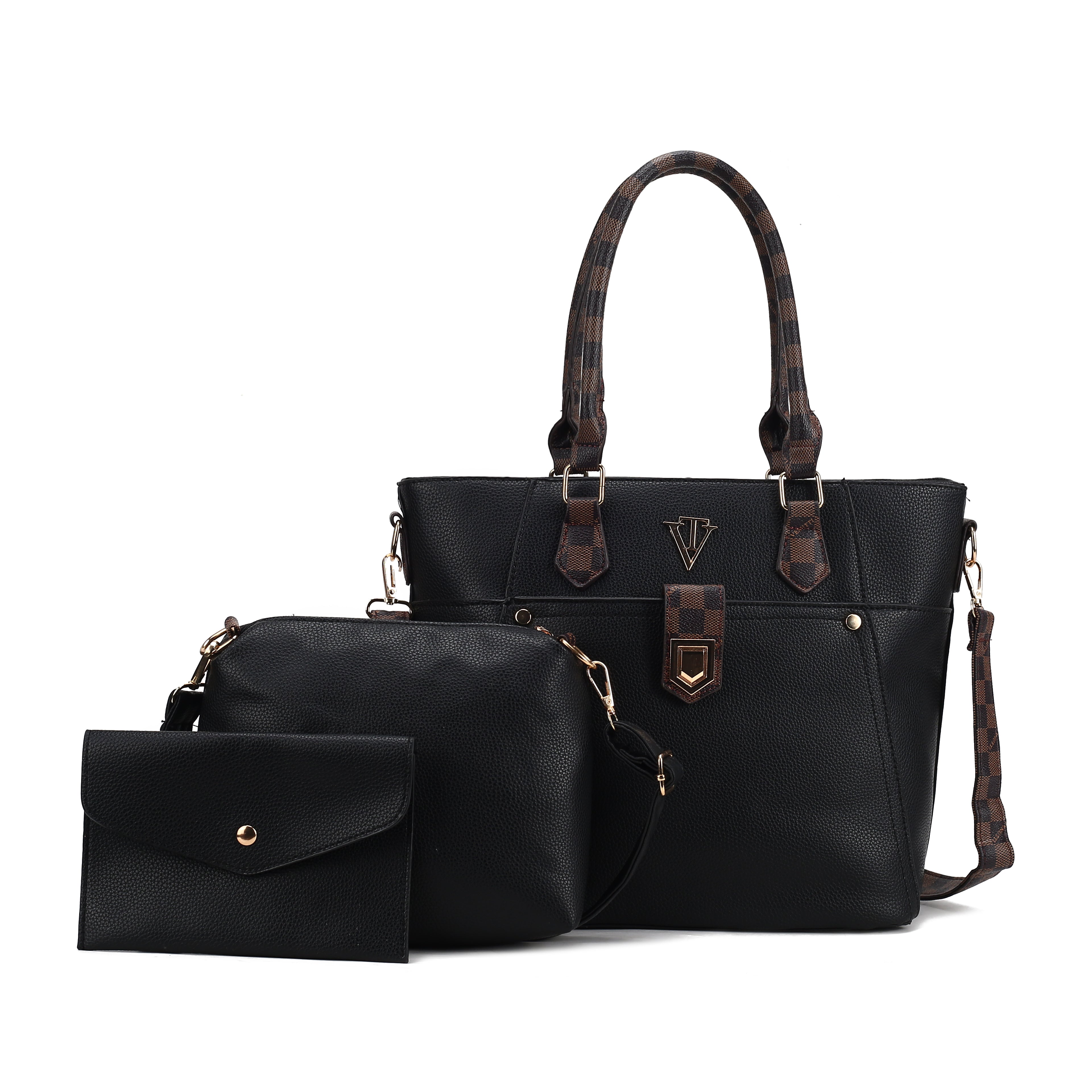 Lavish Leather 3 pc Handbag