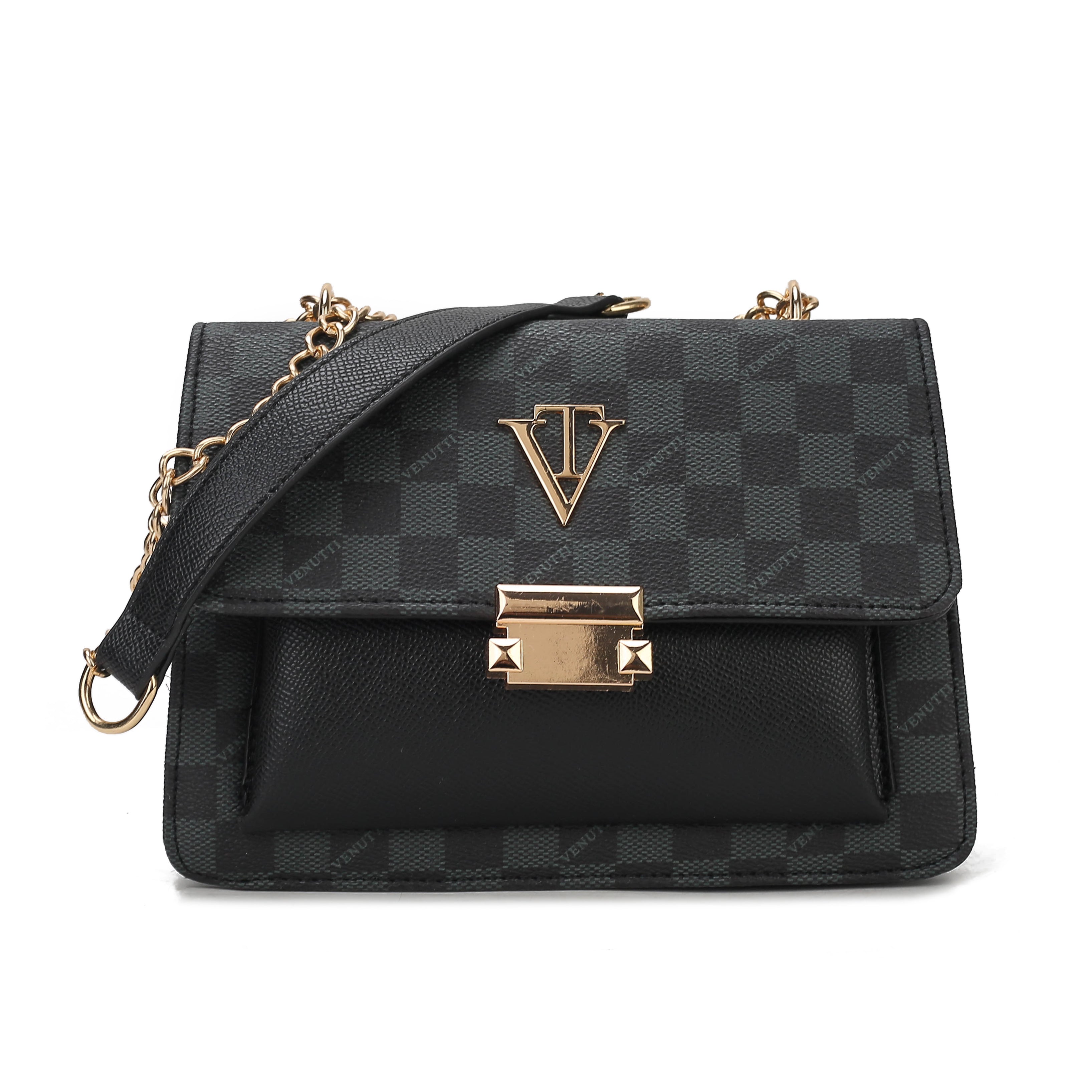 Dual Checkered Cross Bag