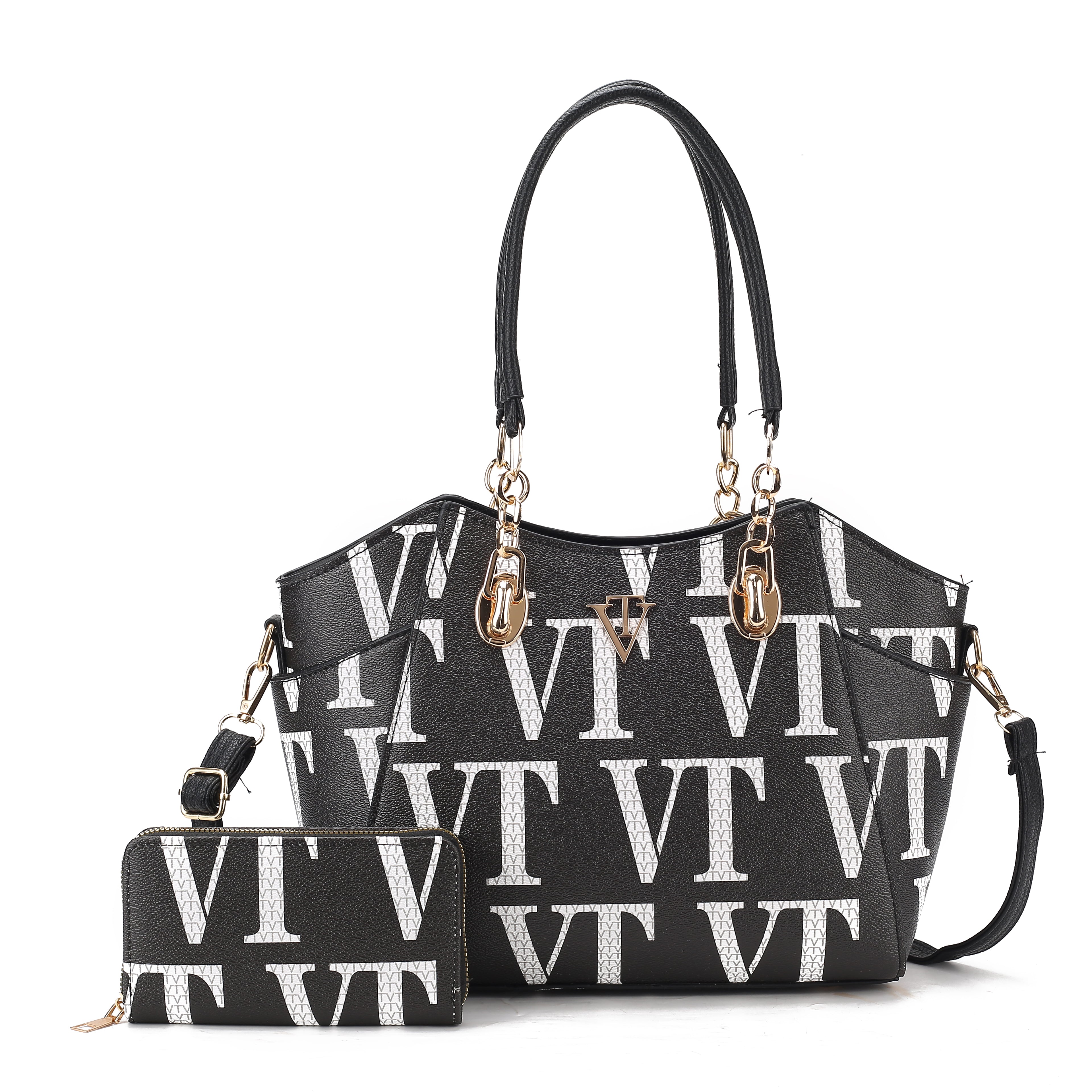 Stylish VT Handbag with Wallet